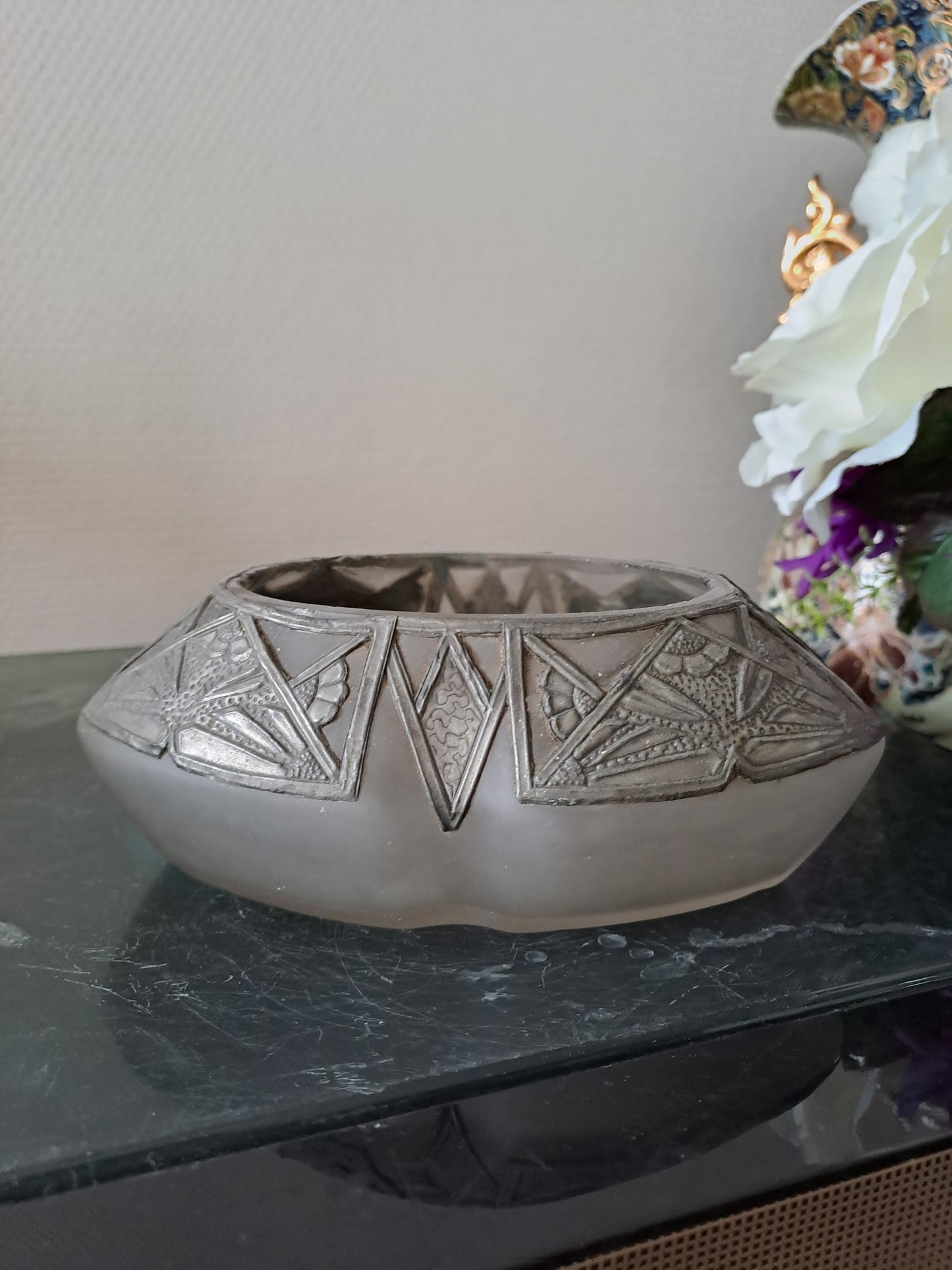 Vase signé R. Ragu. Art Déco.