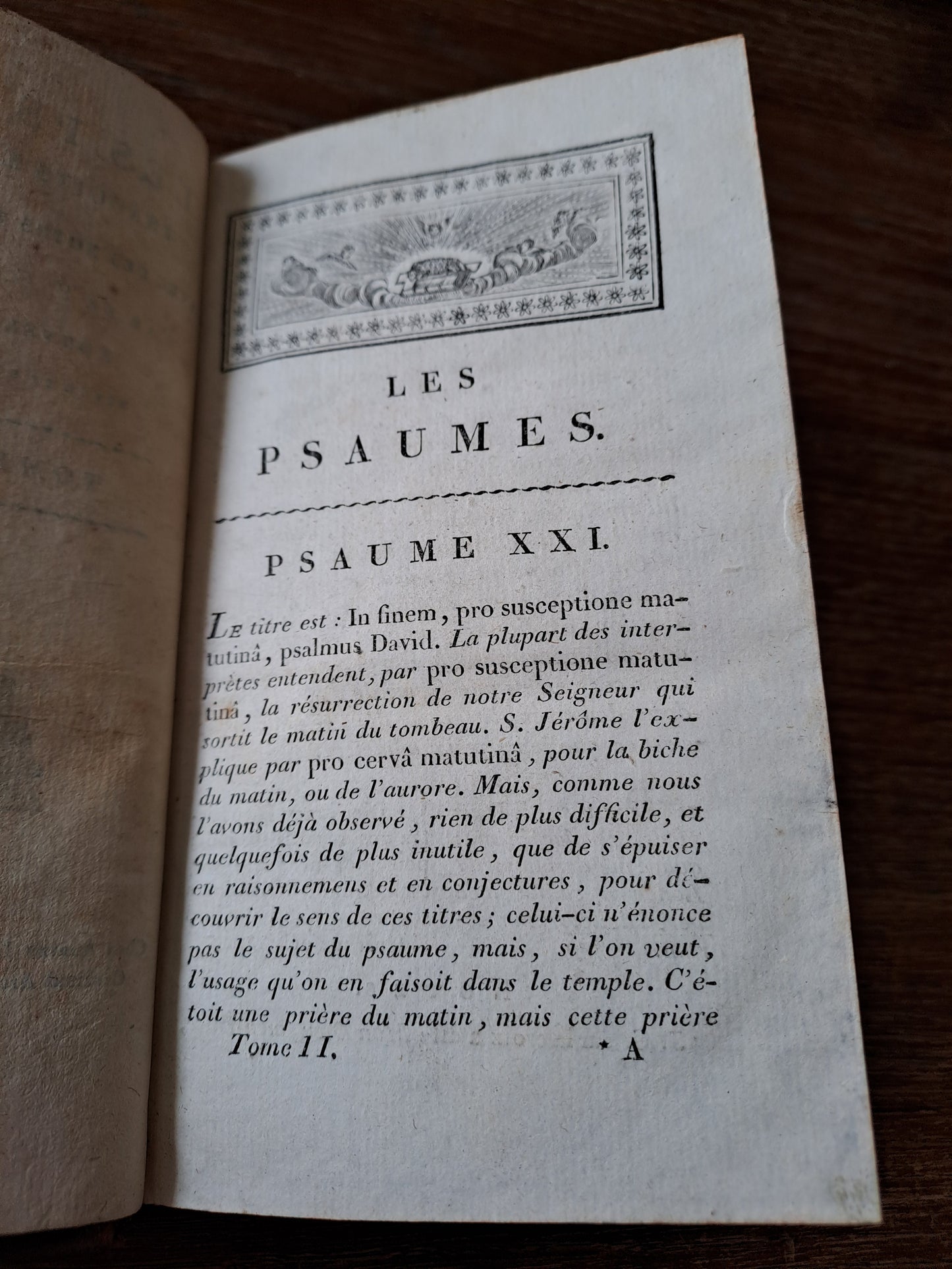 Les psaumes traduits par Berthier. T2. 1807. Ancien livre vintage catholique.