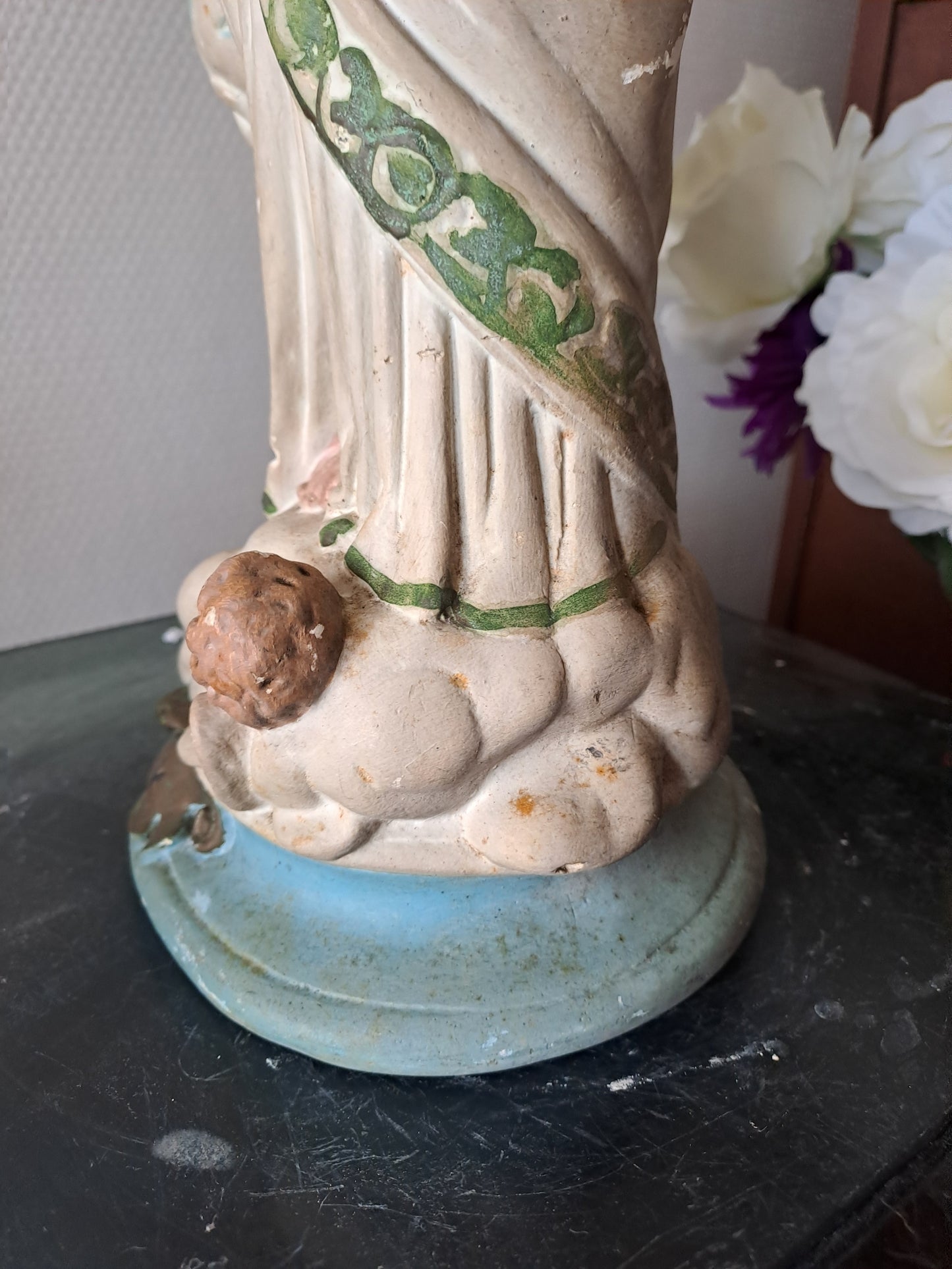 Statue representant Notre-Dame des Victoires. 45 cm. N°3. Ancien Vintage