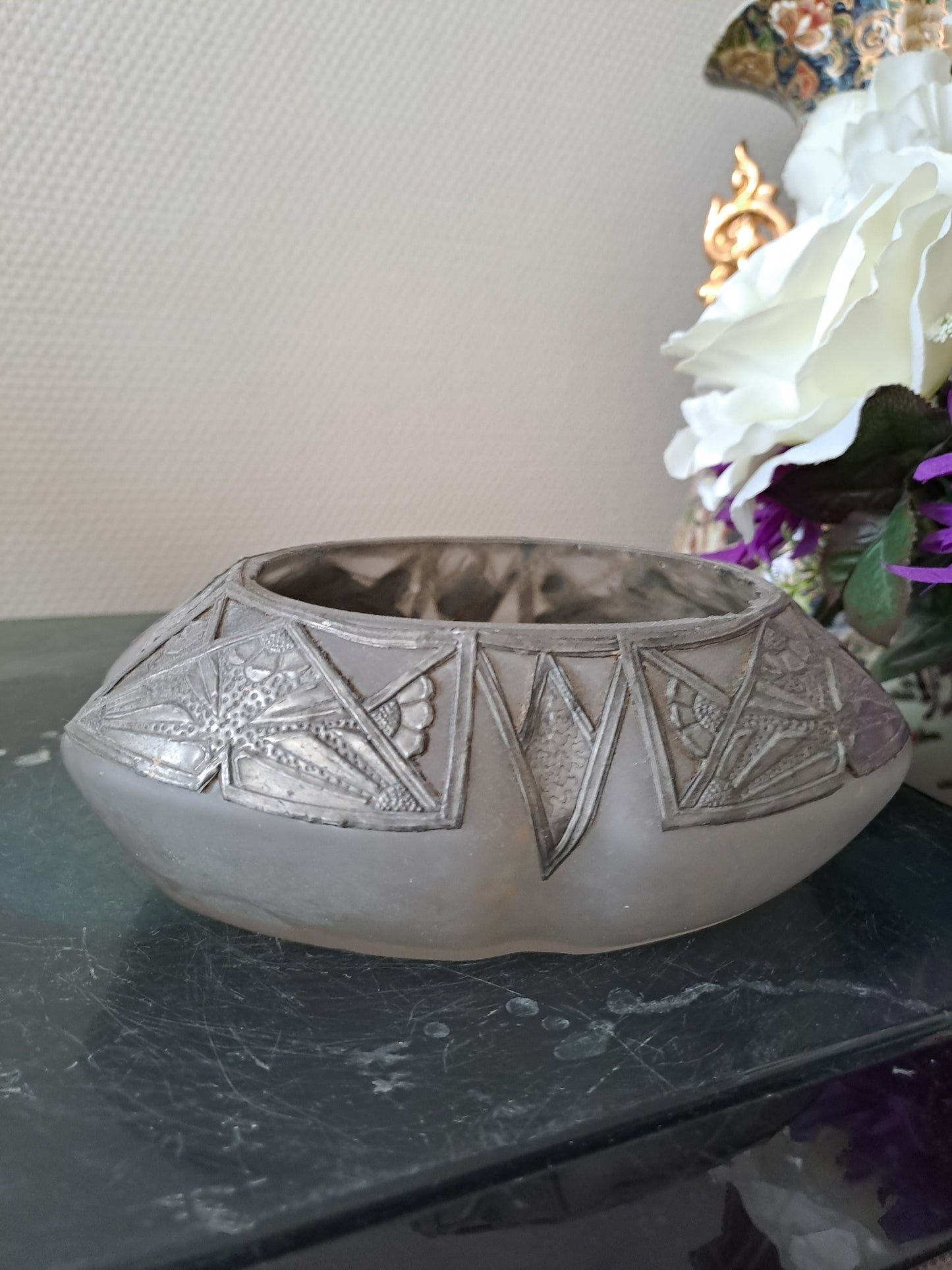 Vase signé R. Ragu. Art Déco.