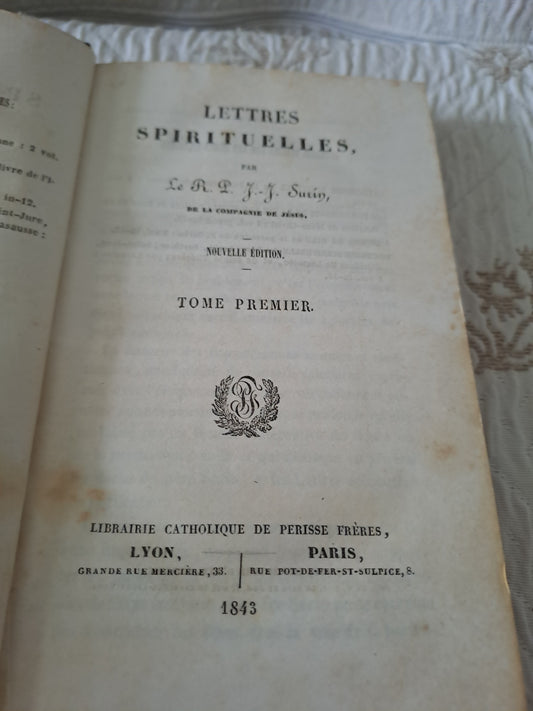 Livre. Lettres spirituelles par le Révérend Père J.  J.  Surin. 1846.