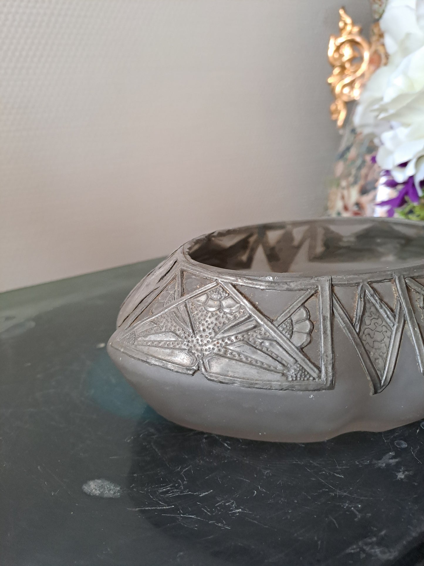 Vase signé R. Ragu. Art Déco.