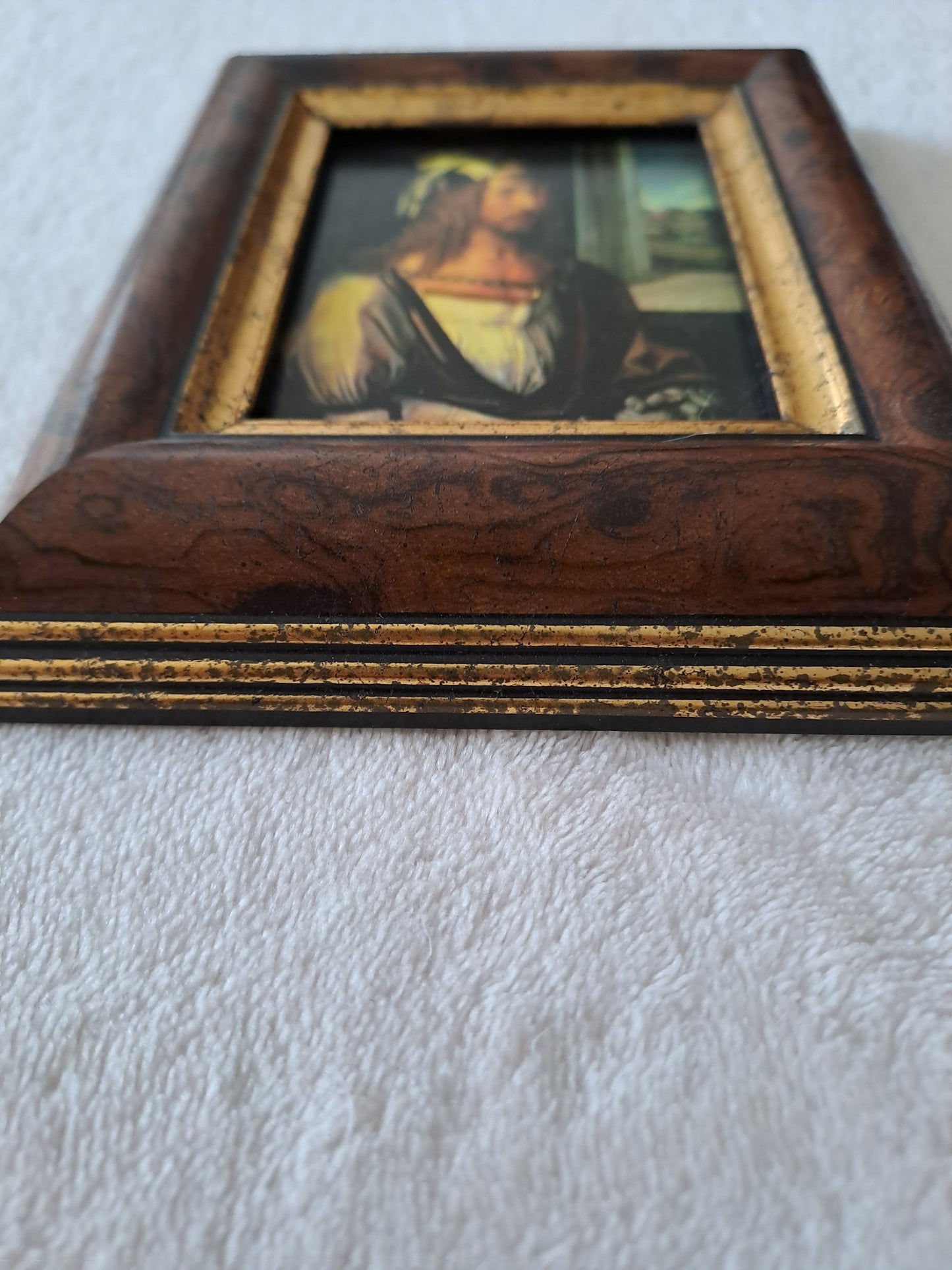 Cadre / tableau. Autoportrait aux gants. Dürer : 1471 - 1528.