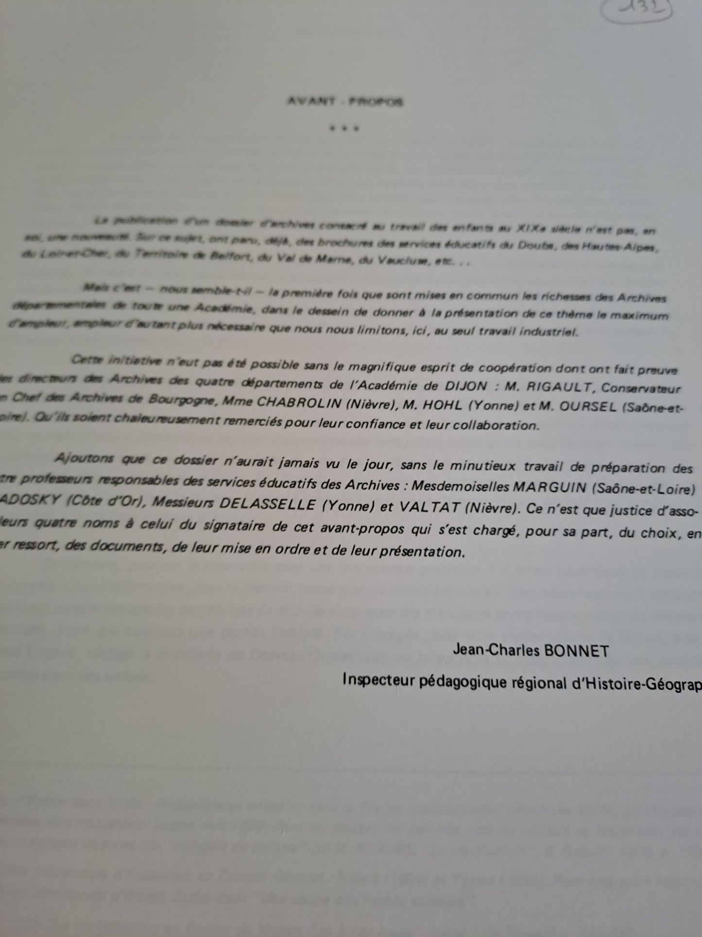 Livre. Le travail des enfants au XIXe siècle dans les industries de Bourgogne.