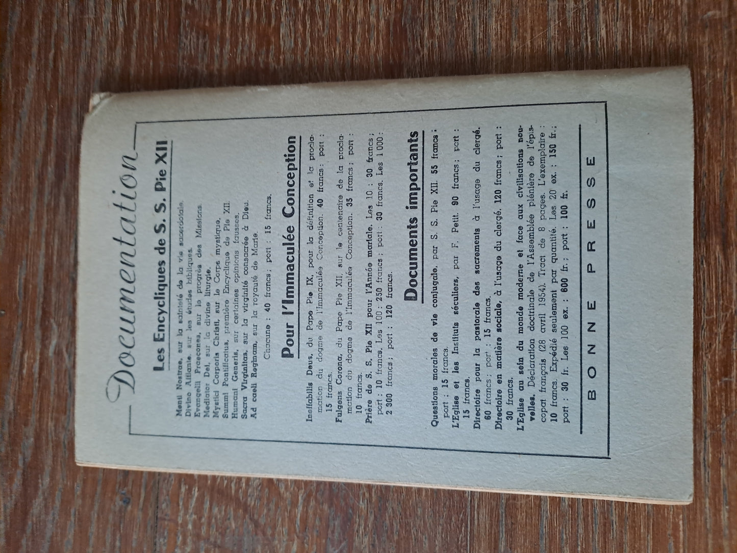 Encyclique "le sacerdoce catholique ". 1935. Pie XI. Ancien livre vintage catholique.