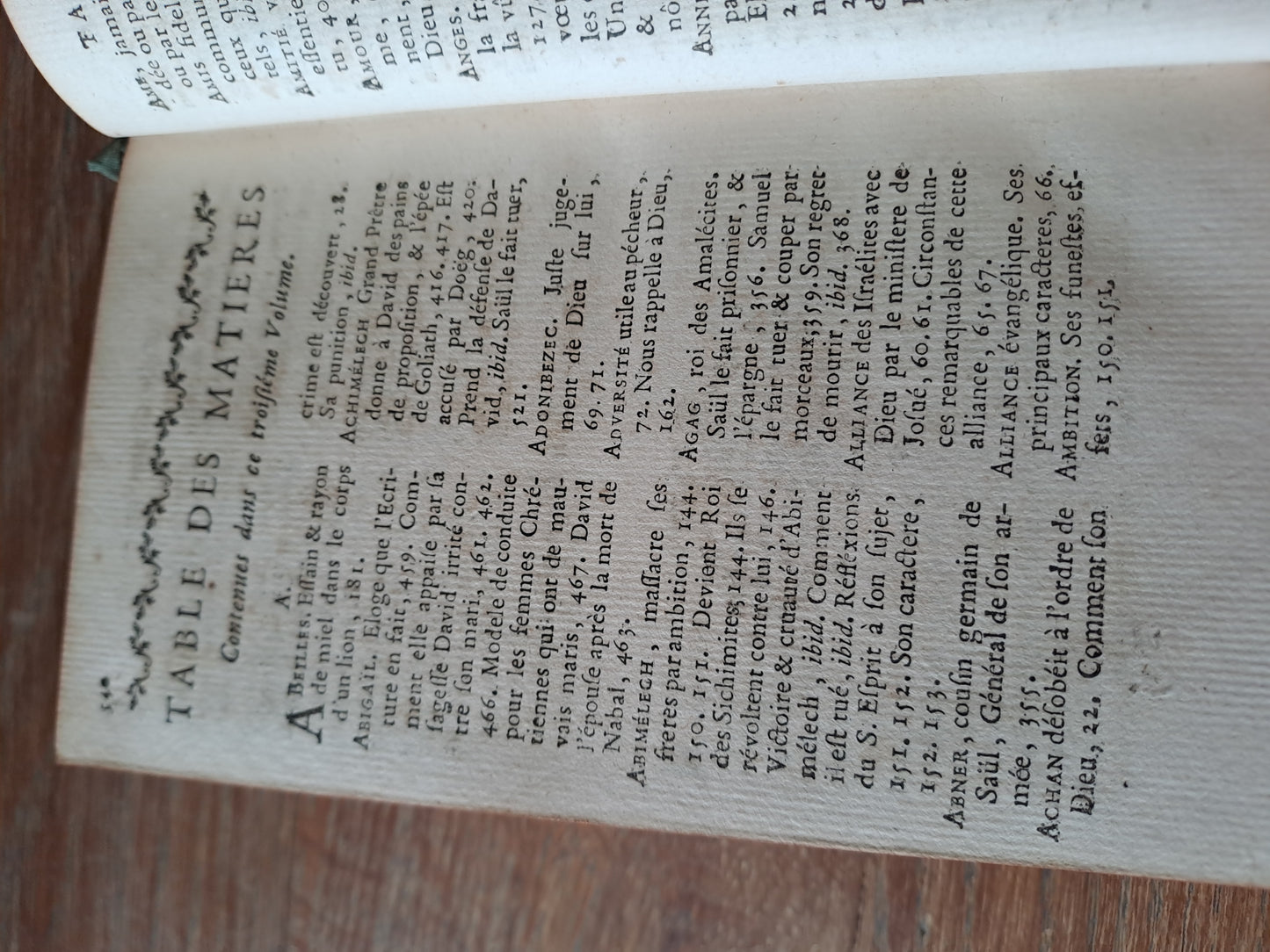 Abrégé de l'histoire de l'ancien testament où l'on a conservé autant que possible les paroles de l'écriture Sainte avec des éclaircissements et des réflexions. T3. 1754.