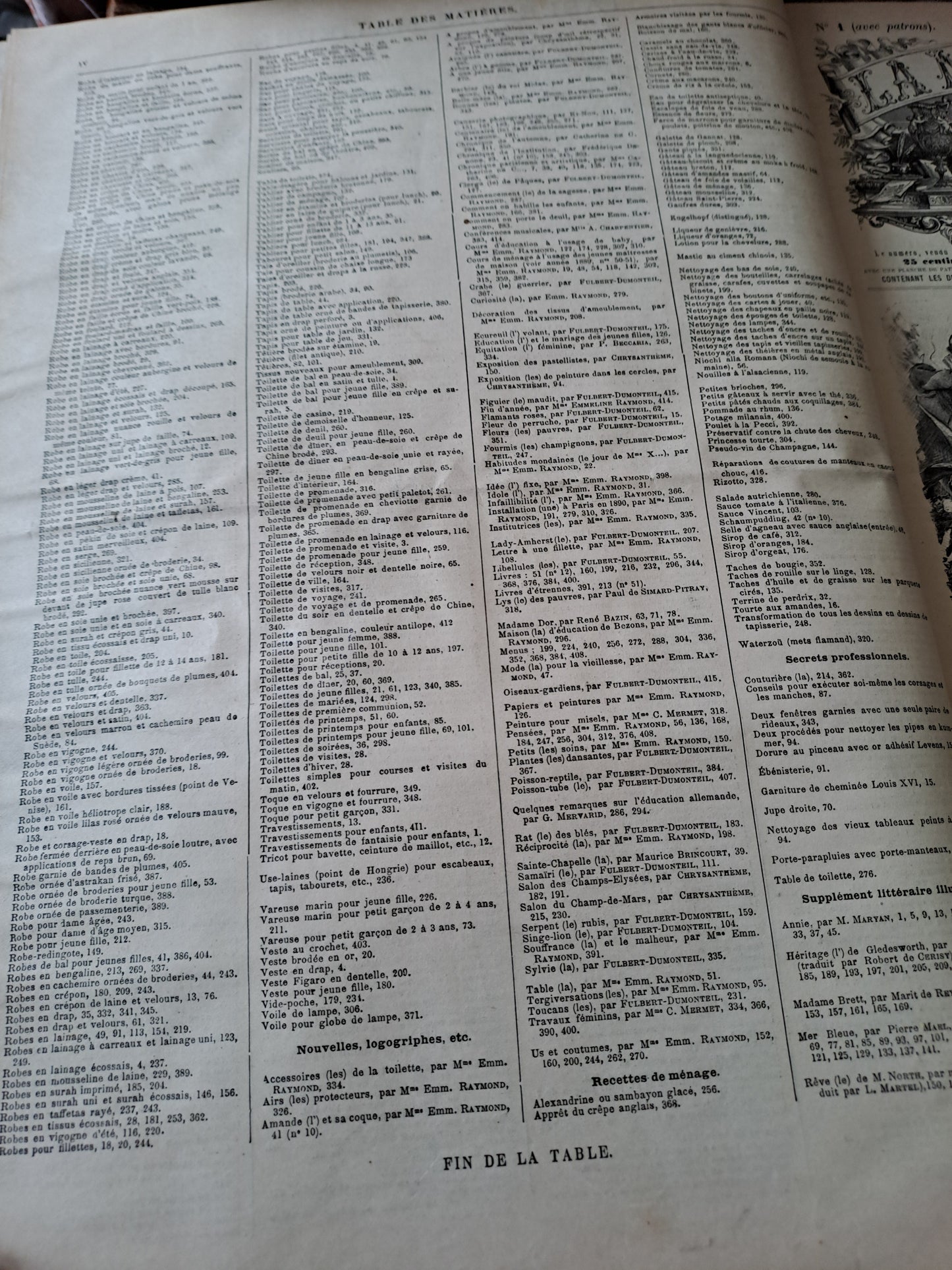 Revues " La mode illustré " journal de la famille. Pour l'année 1890. 31eme année. Ancien livre vintage.