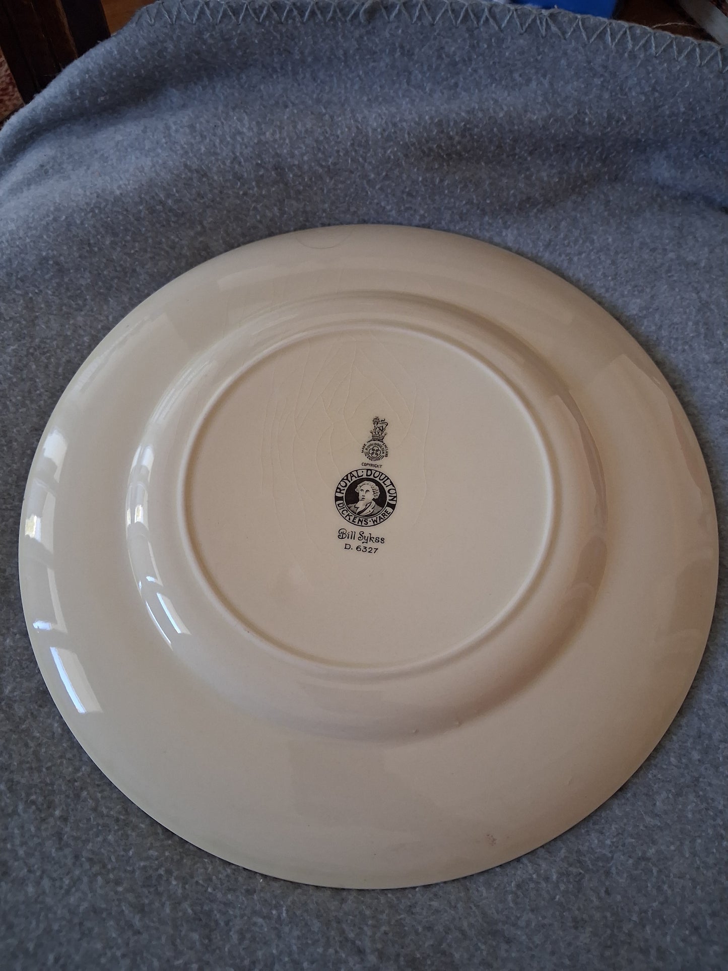 Royal Doulton Assiette Charles Dickens Bill Sykss numeroté. Ancien decoration vintage années 50 / 60
