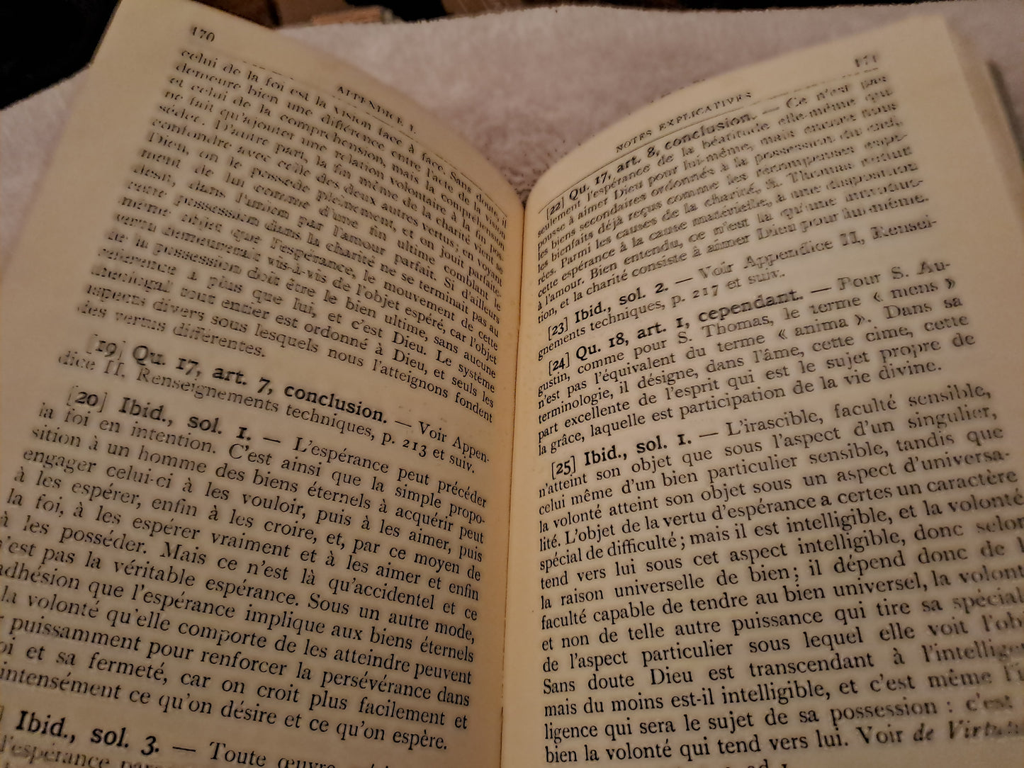 Somme theologique.  L'esperance 2a-2a, Questions 17-22. Saint Thomas D'Aquin. Ancien livre vintage catholique.