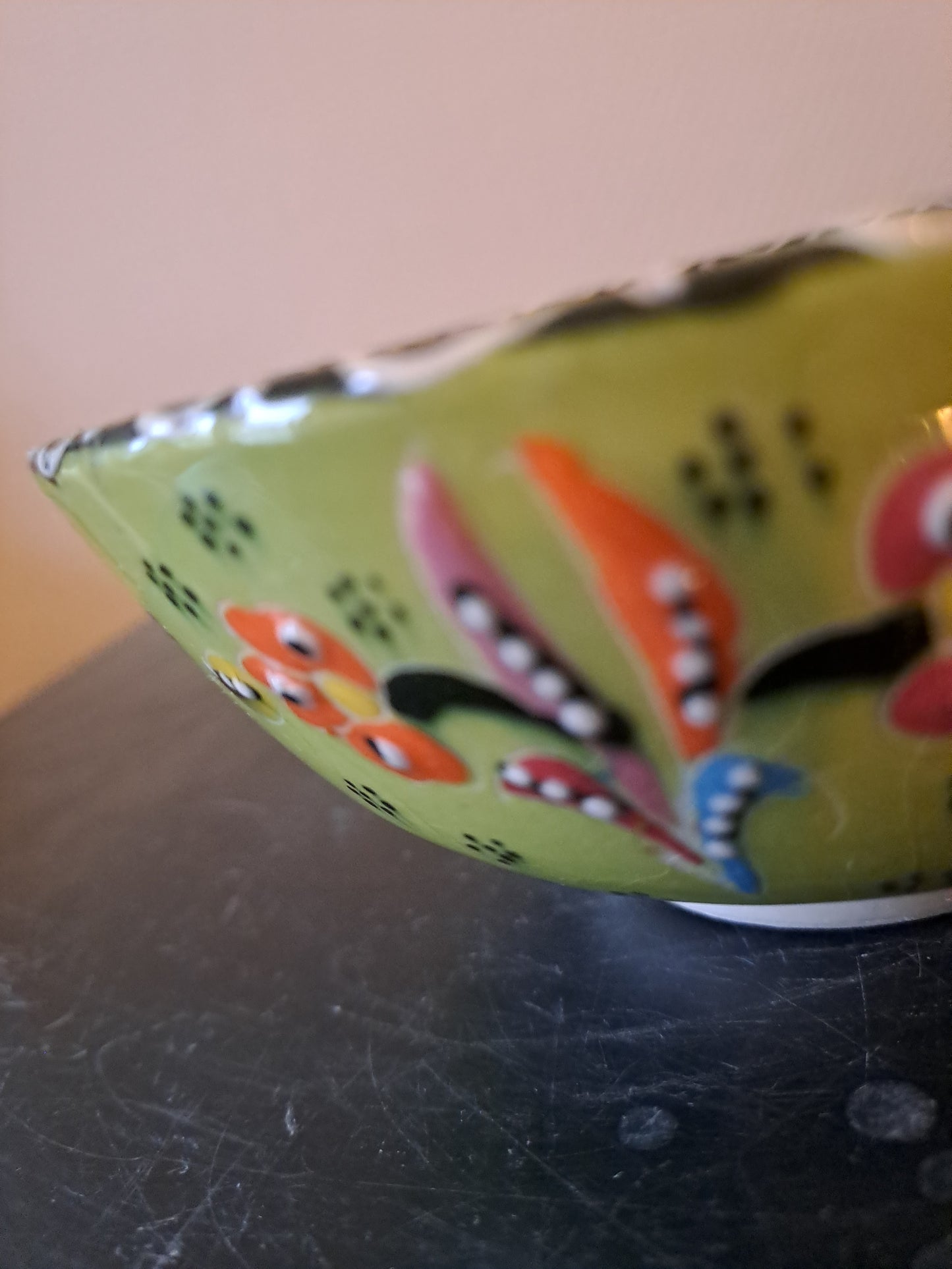 Bol À Riz. Porcelaine. Peint à la main. Ancien decoration vintage asie asiatique.