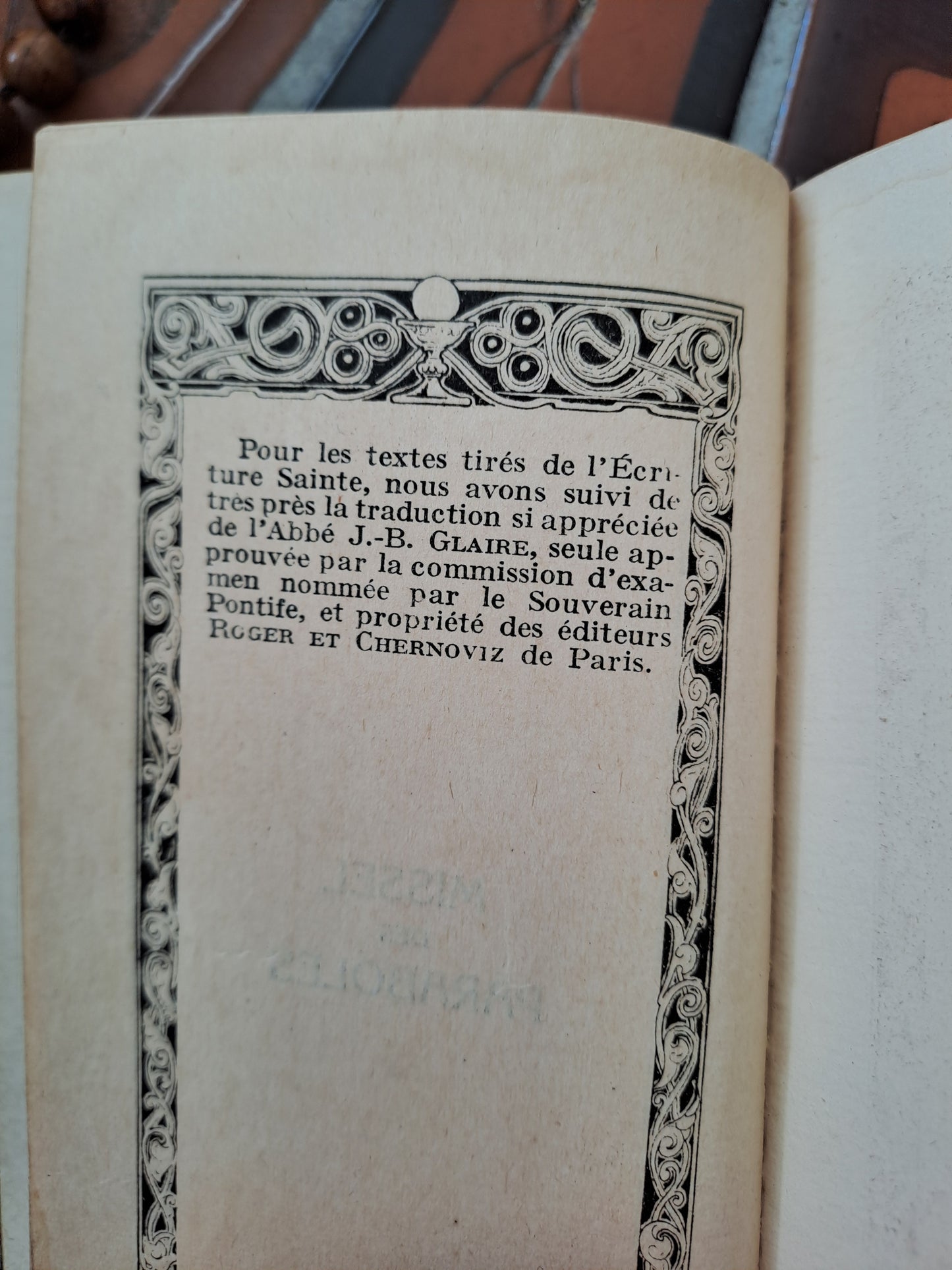 Missel des paraboles. N°1265. Imprimatur. Ancien livre vintage catholique.