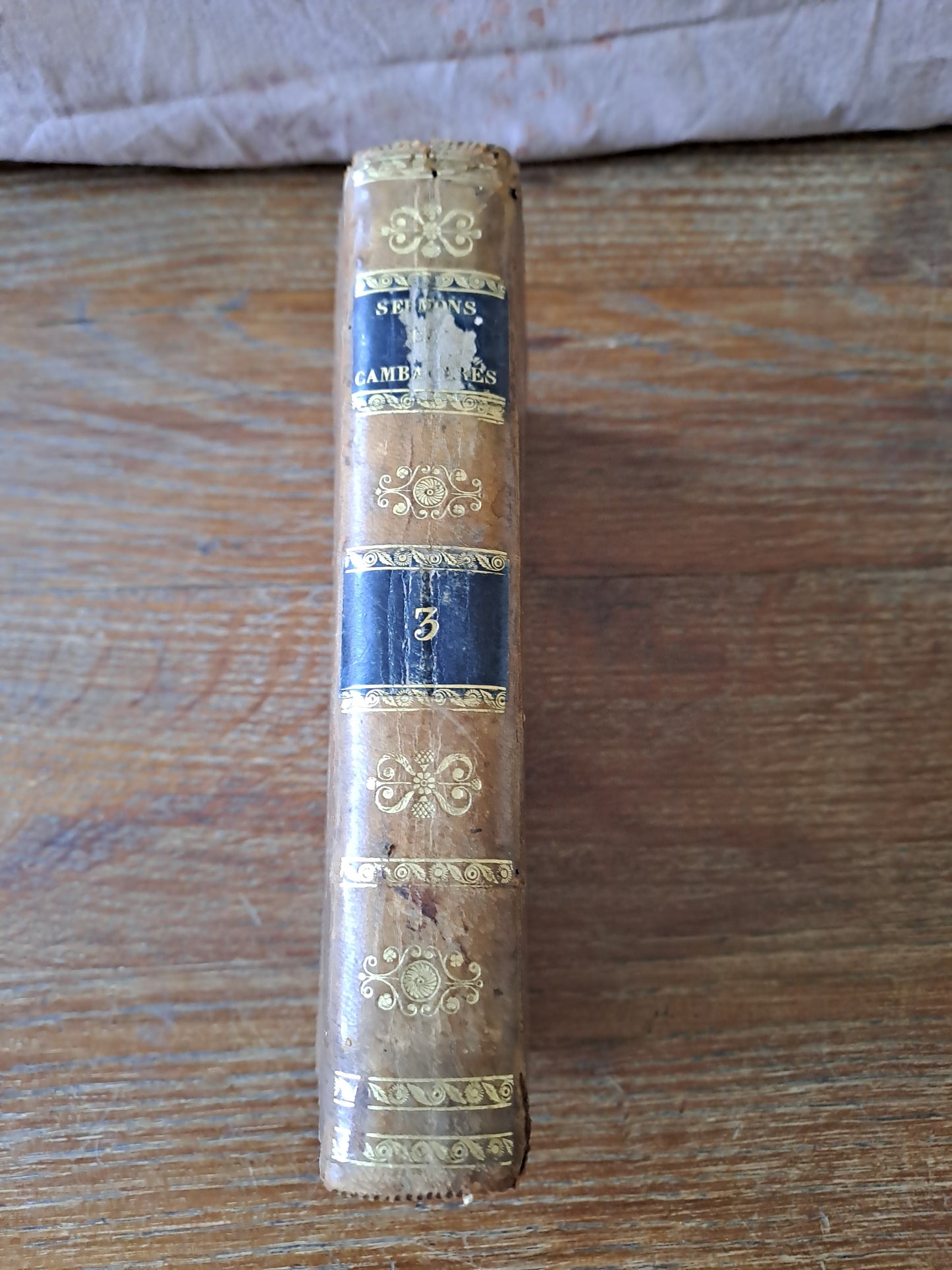 Sermons de l'abbé de Combaceres T3 1822 Ancien livre vintage catholique