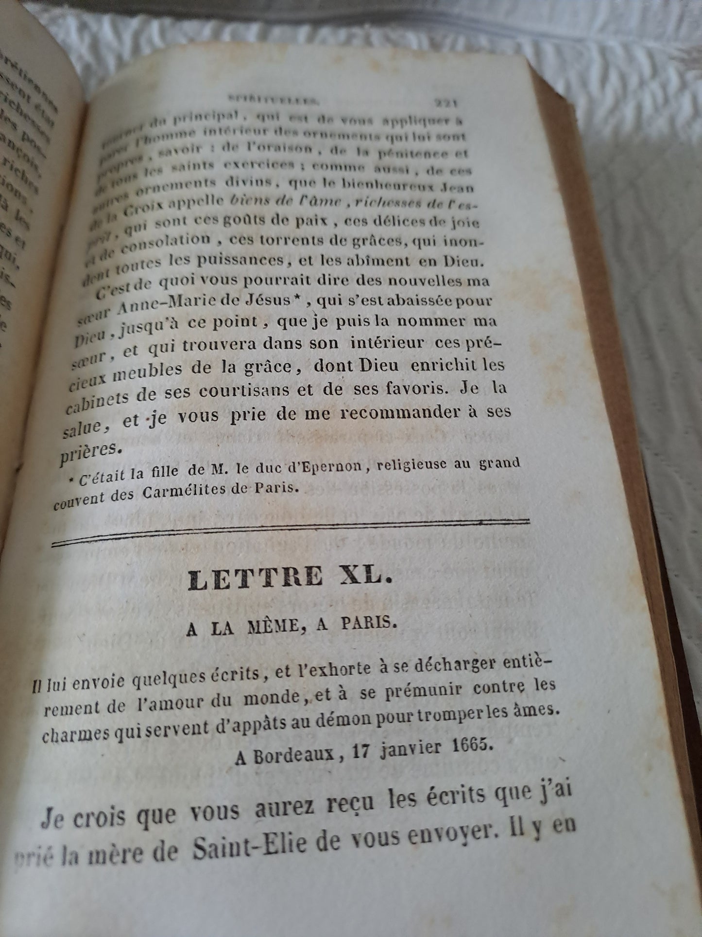 Livre. Lettres spirituelles par le Révérend Père J.  J.  Surin. 1846.