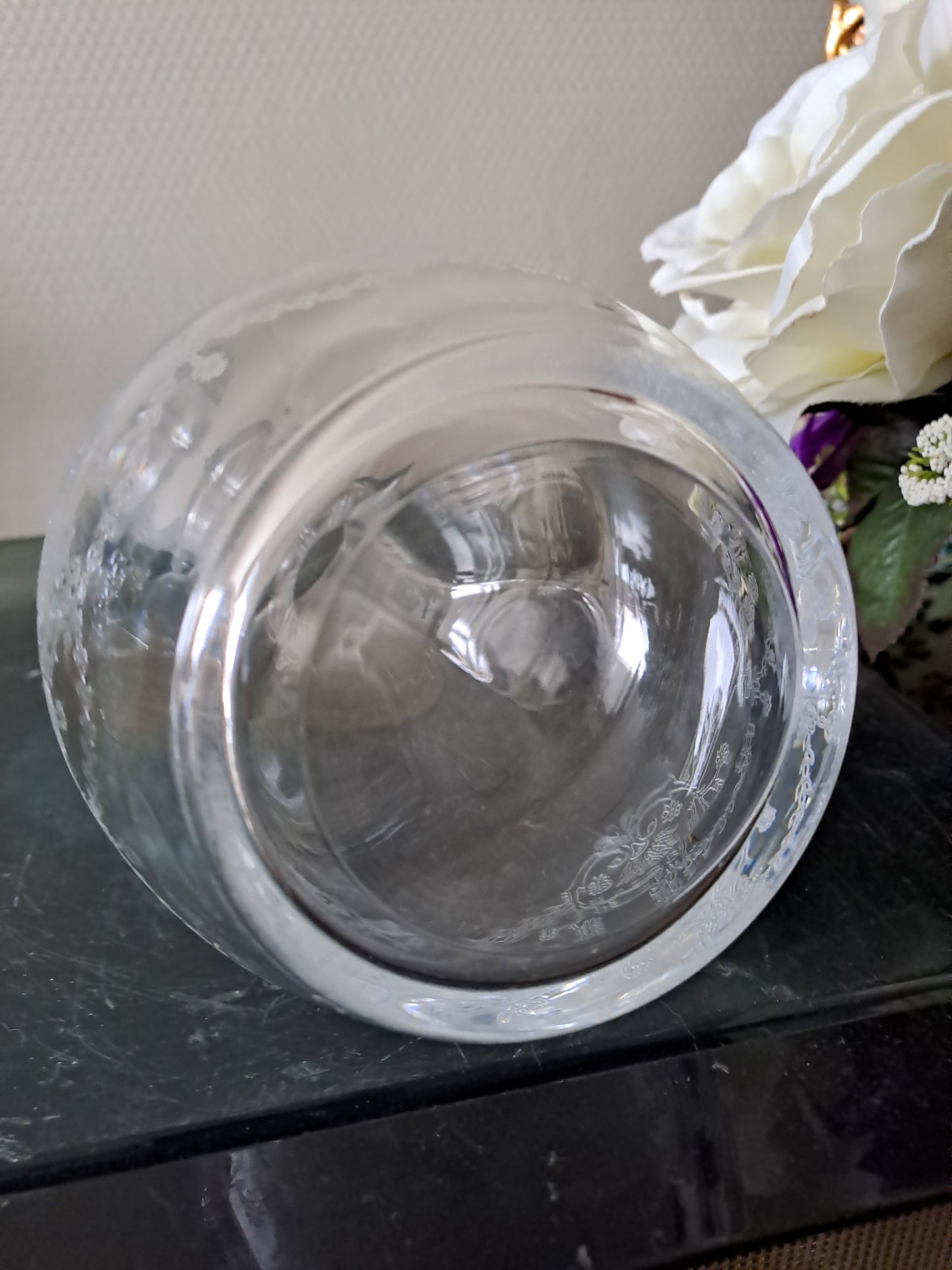 Pichet décanteur en cristal d'Arques modèle Dampierre. Emballage d'origine.