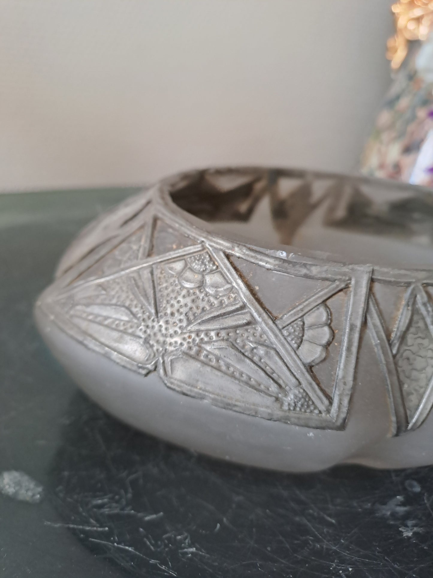 Vase signé R. Ragu. Art Déco.