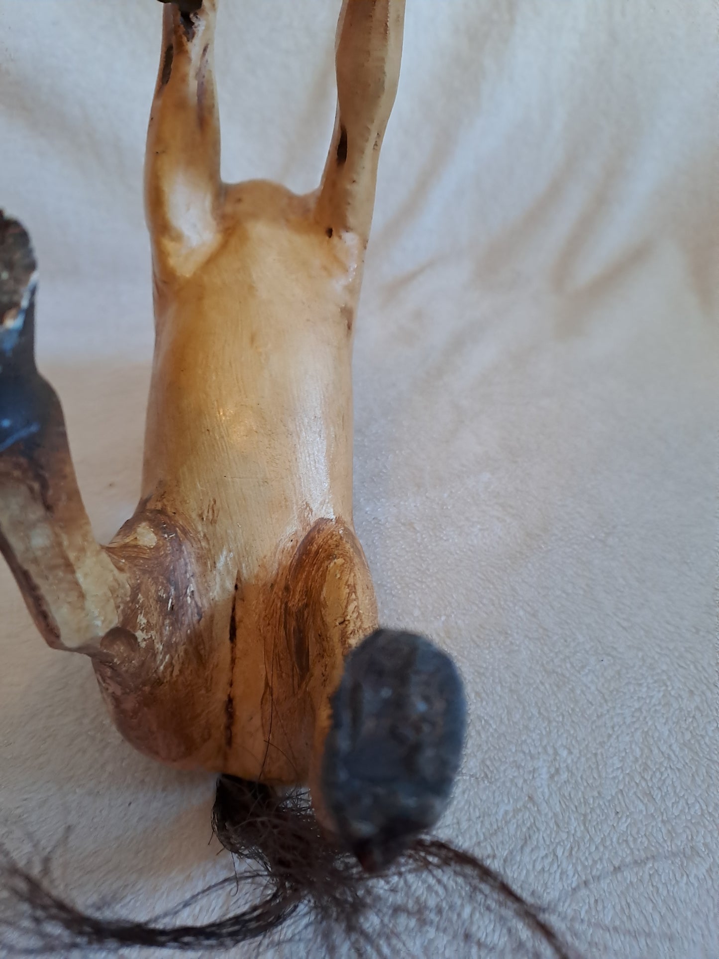 Caleche de course avec son cheval Jouet ancien vintage