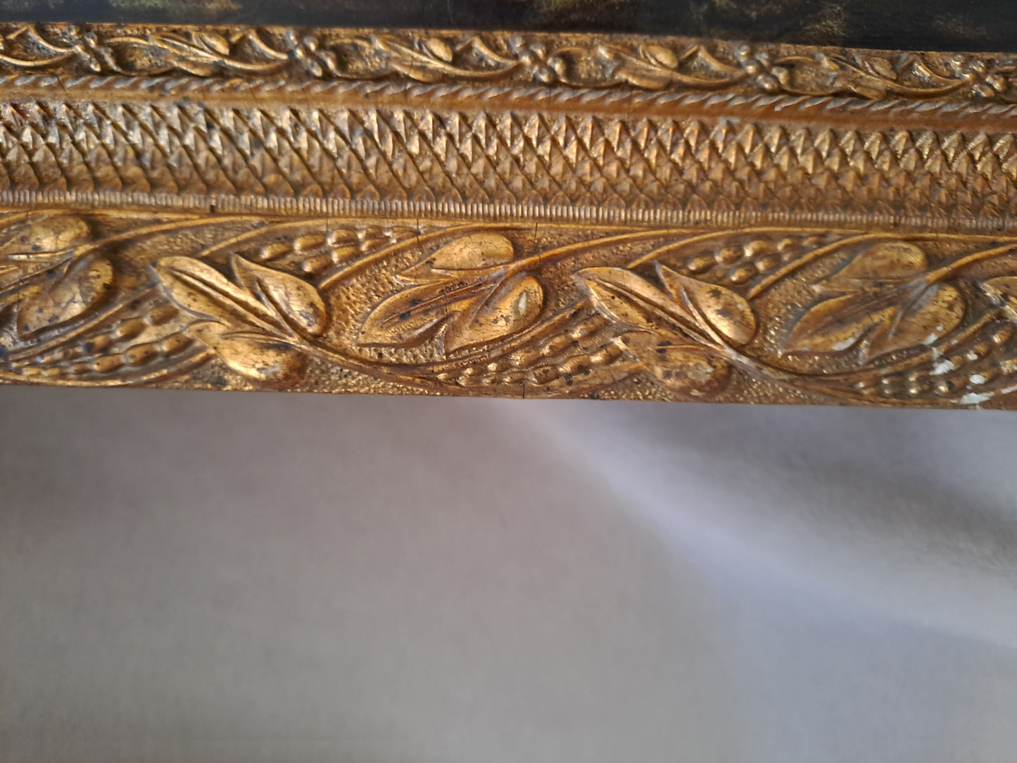 L'angélus. Chromolithographie d'après Millet. 82 cm X 60.5 cm.