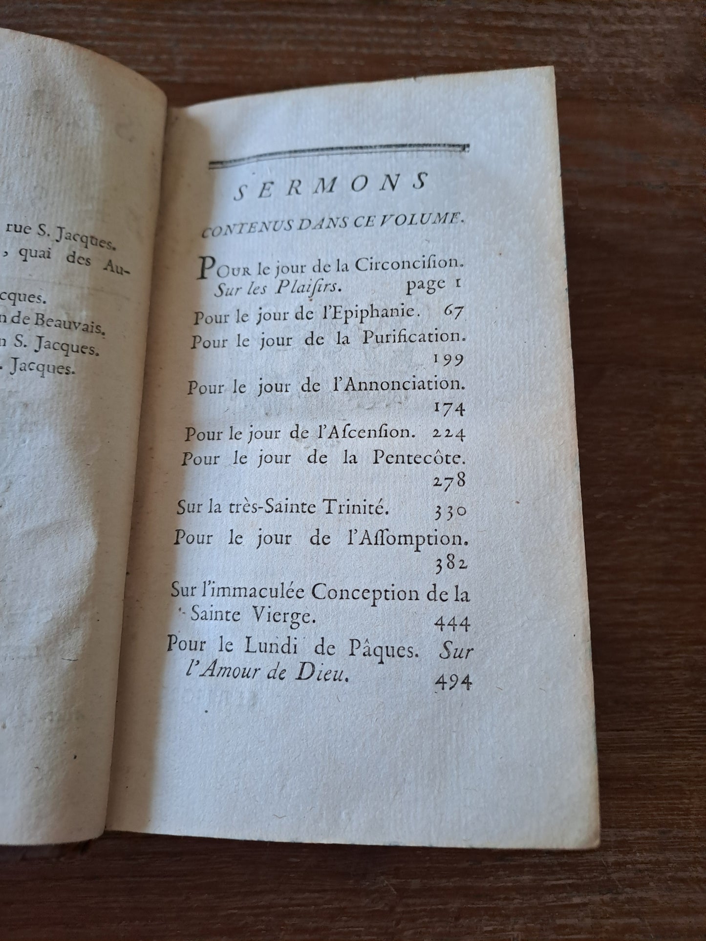Mystères sermons du Père de Segaud. 1767. Ancien livre vintage catholique.