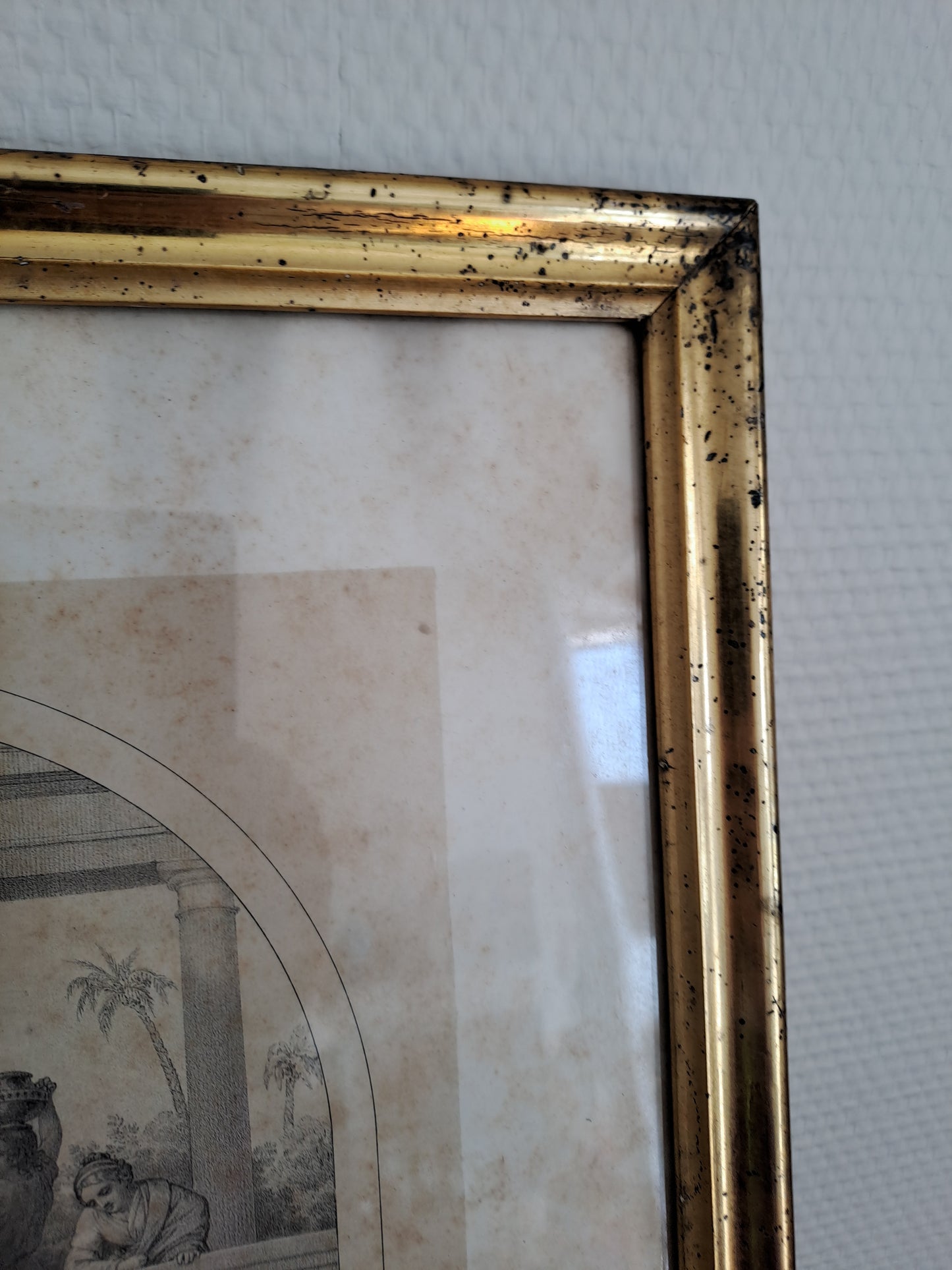 Cadre / Gravure représentant " Jésus-Christ pardonne à la pécheresse ".