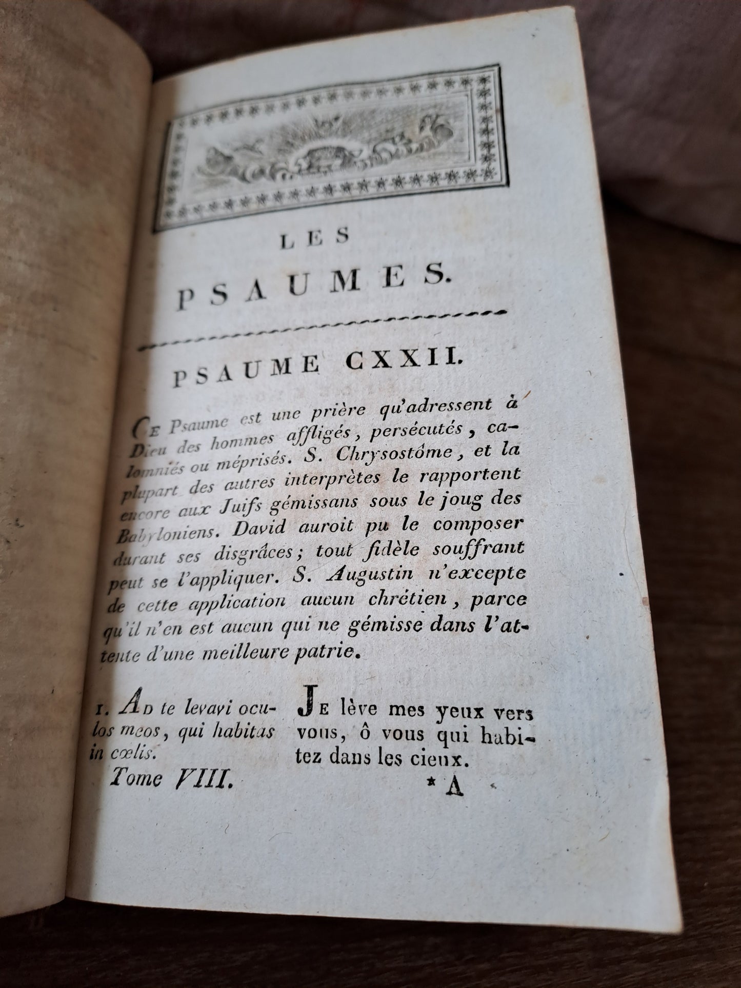 Les psaumes traduits par Berthier. T8.1807. Ancien livre vintage catholique.