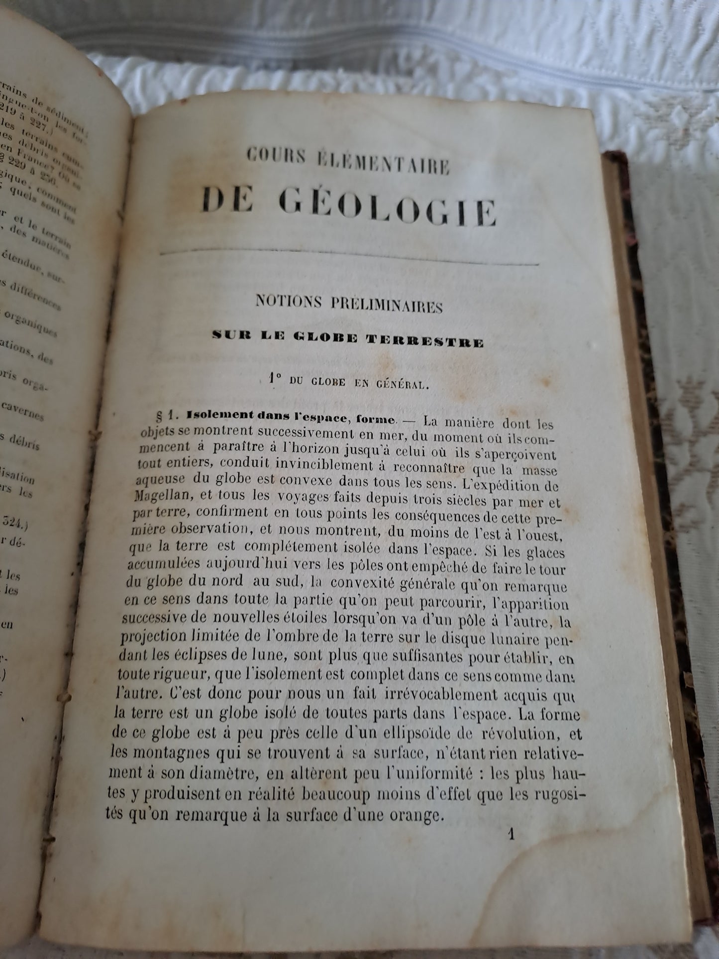 Cours élémentaire d'histoire naturelle  minéralogie et géologie. Par Beudant. 1858. Ancien livre vintage catholique.