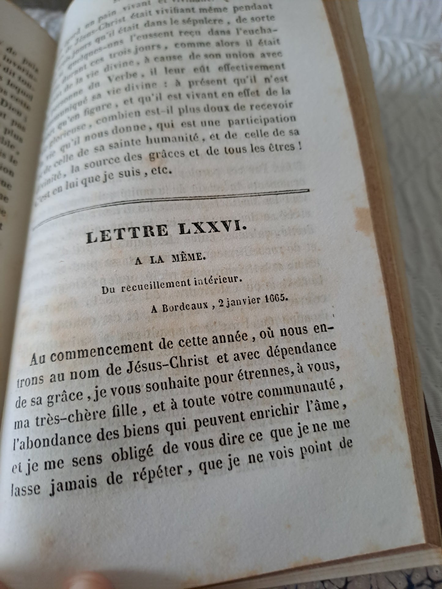 Livre. Lettres spirituelles par le Révérend Père J.  J.  Surin. 1846.