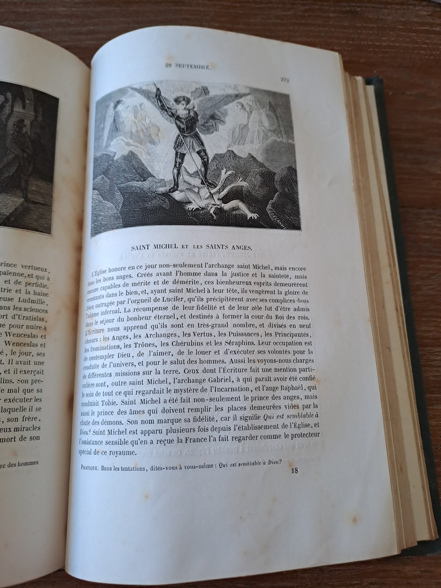 Vies des Saints pour tous les jours de l'année avec une pratique de piété pour chaque jour. Par F. P. B. 1867. Ancien livre vintage.