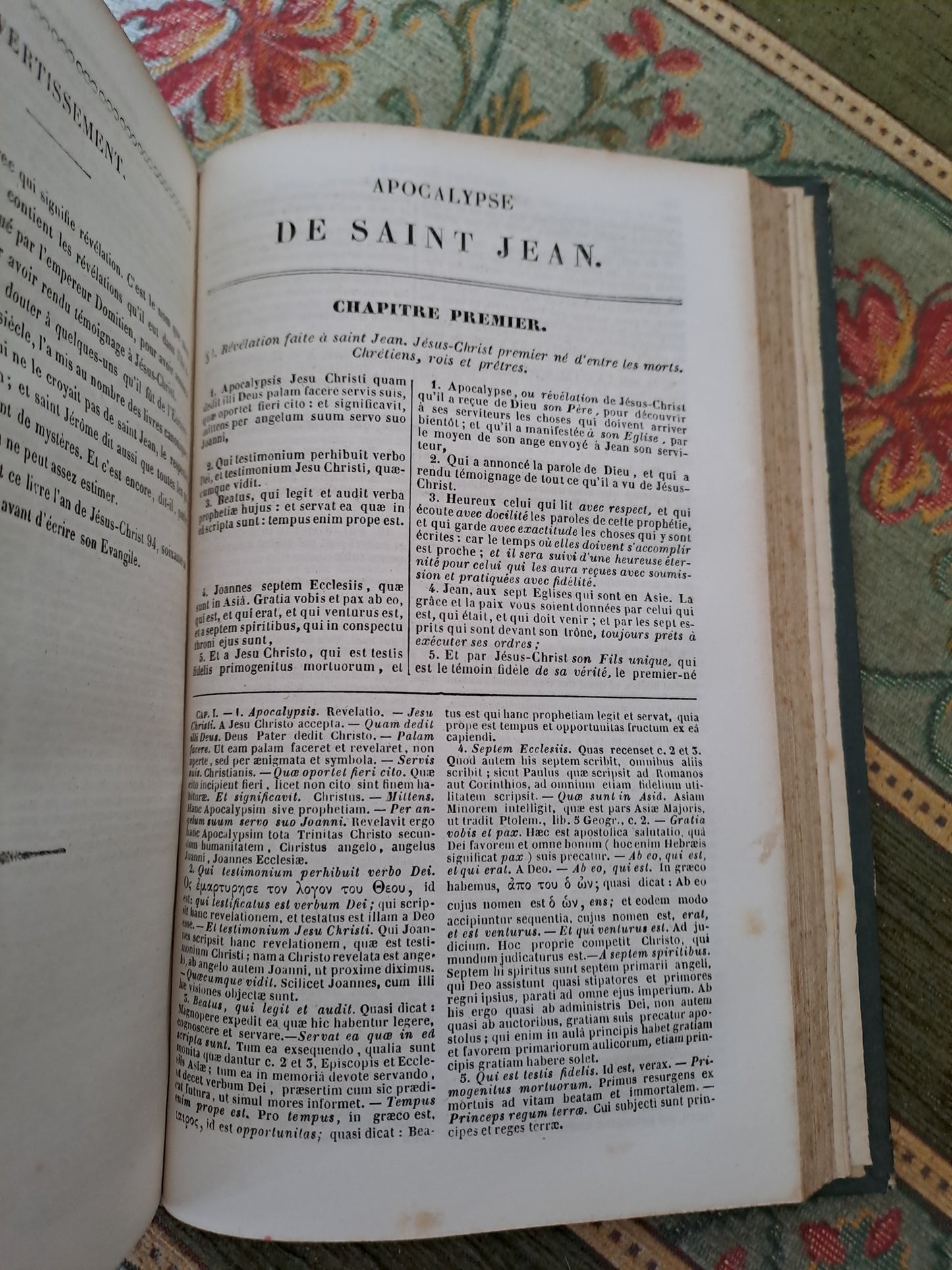 Bible par Révérend Père De Carrière commentaire de Menochius. 1854.