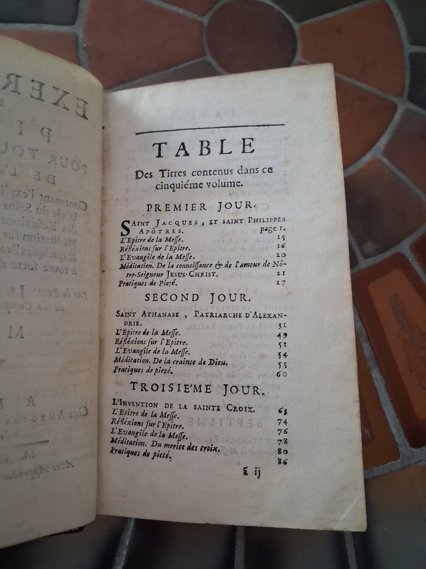Année chretienne. Mai ( may) 1716. Exercices de piété pour tous les jours. Ancien livre vintage catholique.