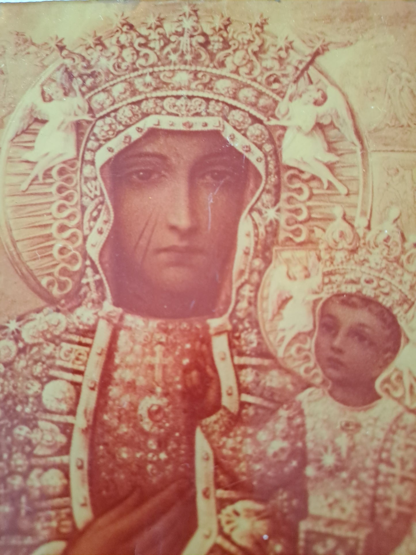 Icône Représentant Notre-Dame de częstochowa.