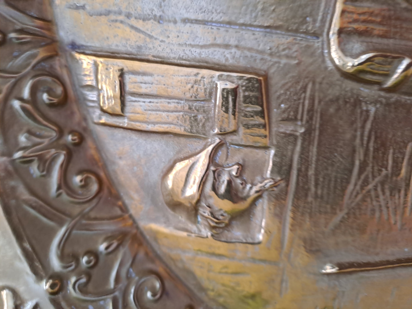 Plateau Murale Dans Le Goût de Teniers. Joueur de violon.