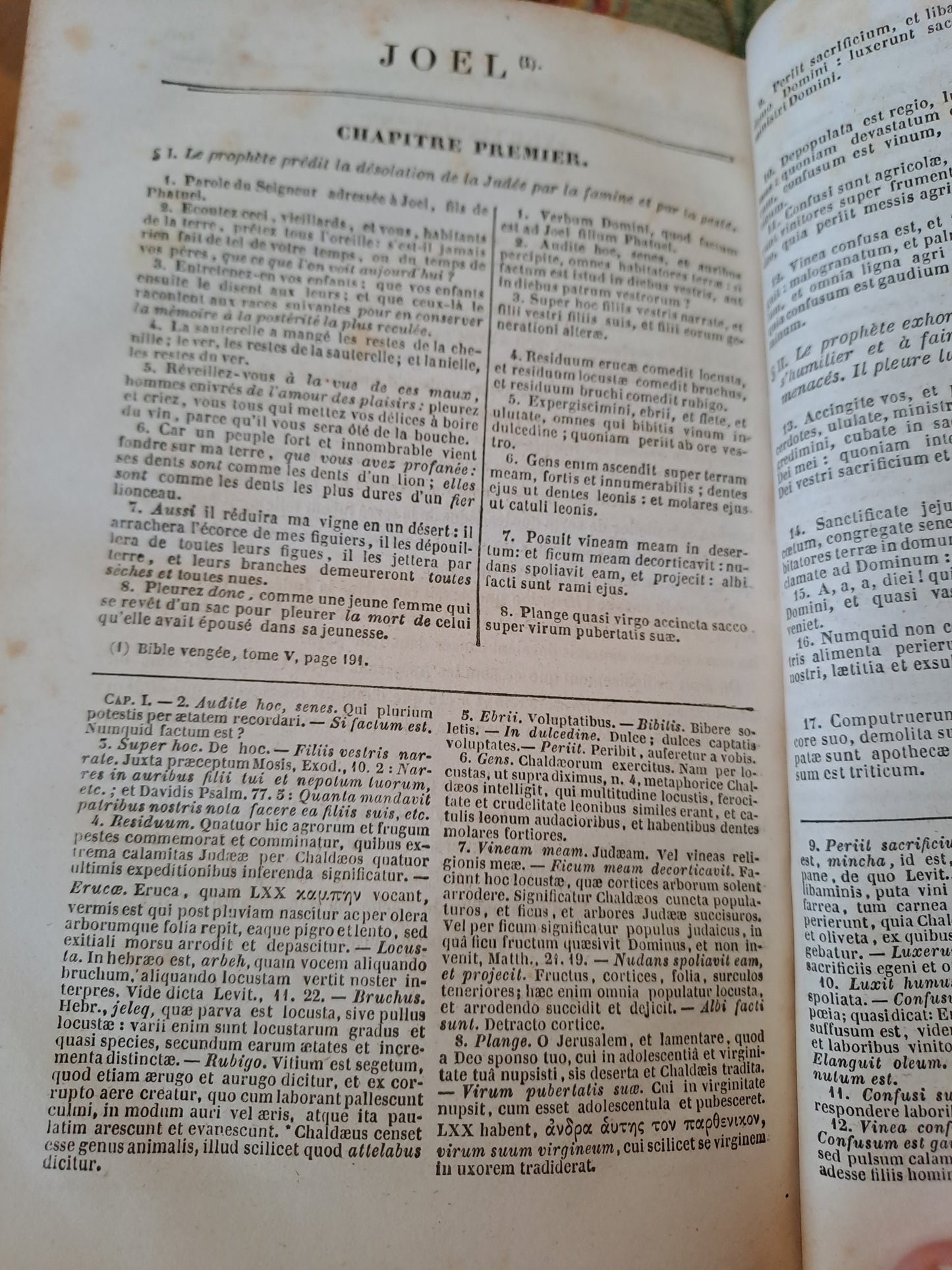 Sainte Bible T4. Par R. P De Carrières commentaires de Menochius. 1854.