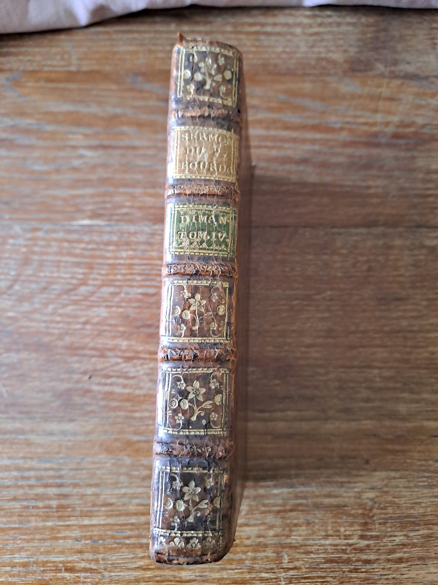 Sermons du Père Bourdaloue. T4. 1750. Ancien livre vintage.