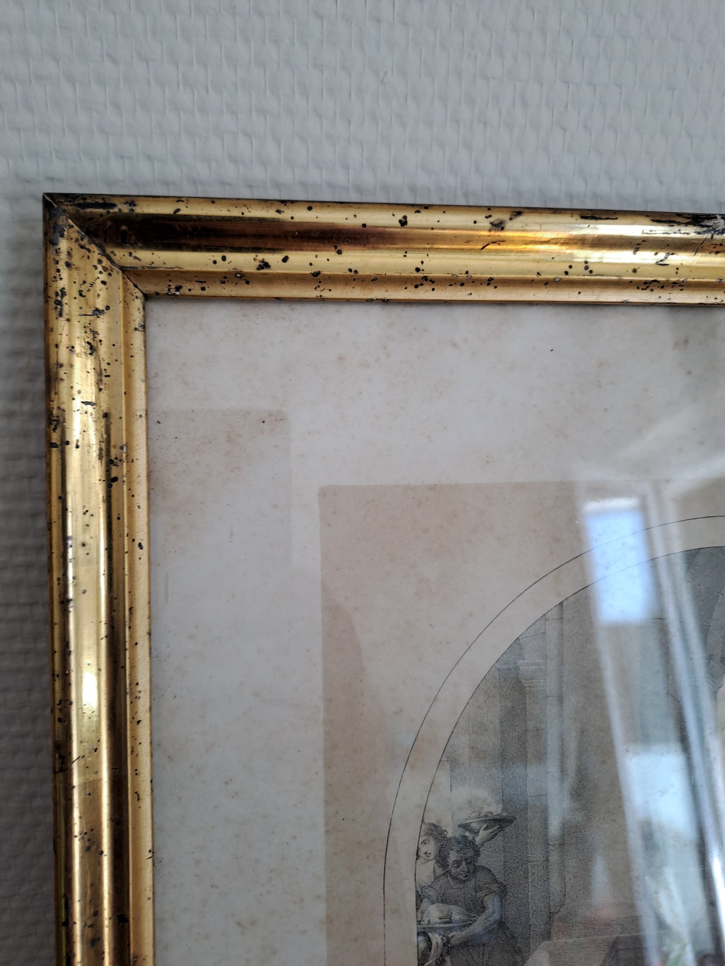 Cadre / Gravure représentant " Jésus-Christ pardonne à la pécheresse ".