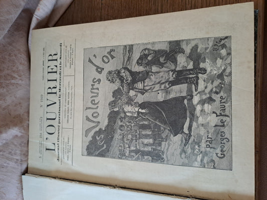 Revues "l'ouvrier " de mai 1896 à avril 1897. Ancien livre vintage.