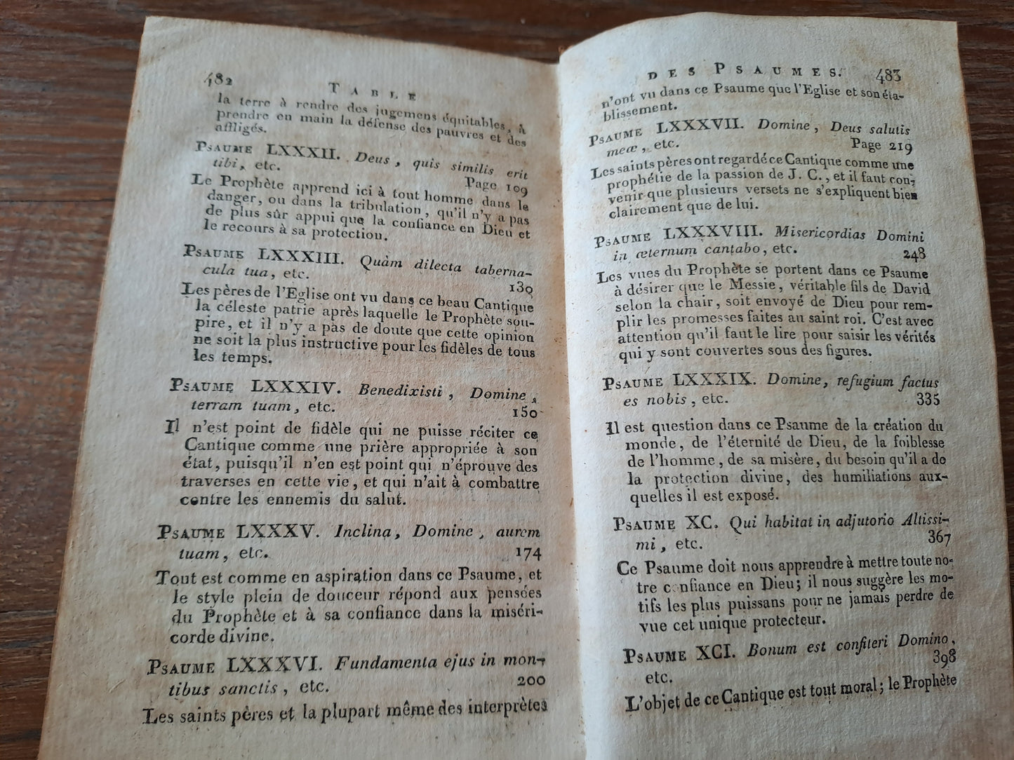 Les psaumes traduits par Berthier. T5. 1807. Ancien livre vintage catholique.