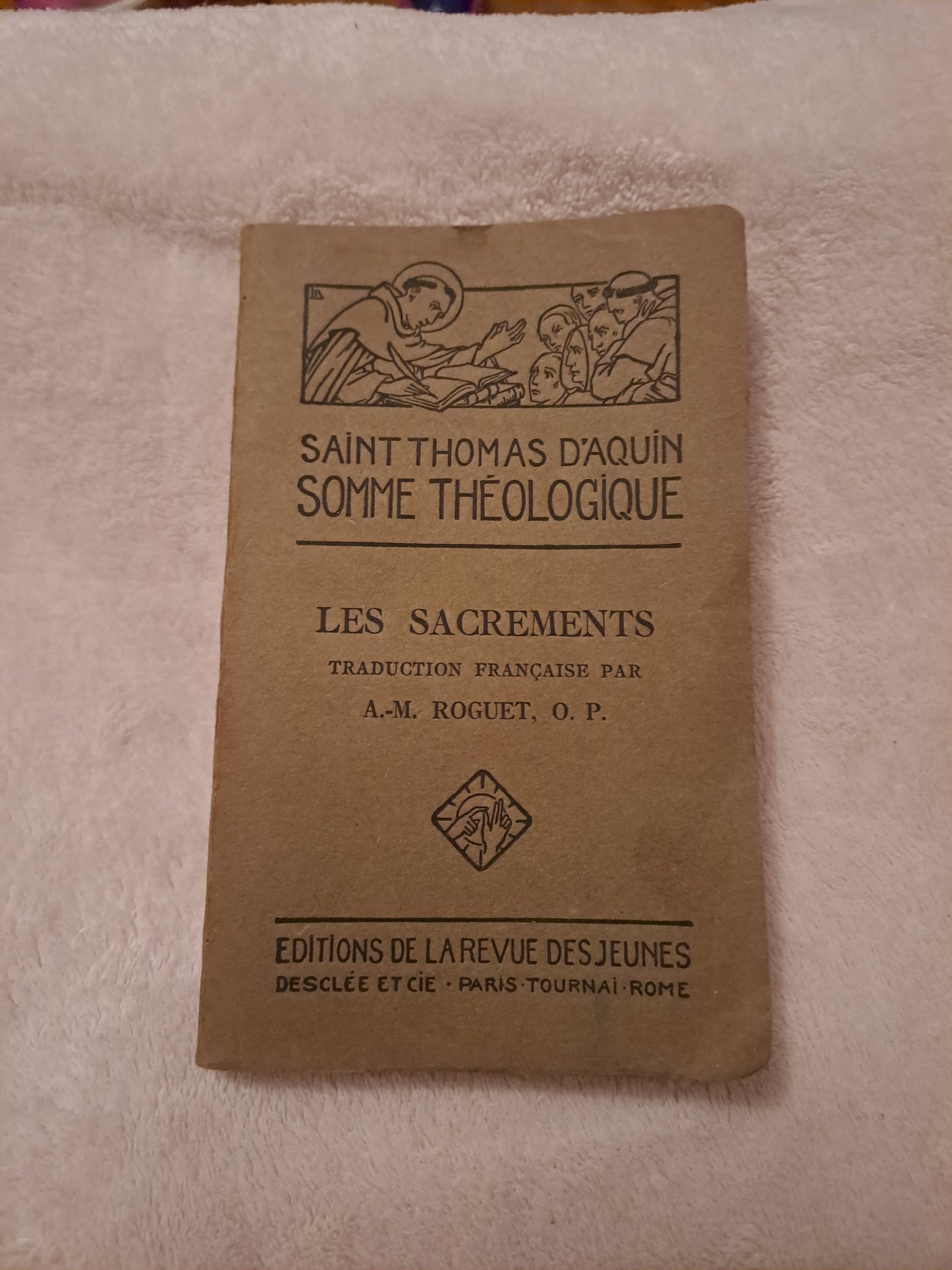 Somme theologique. Les sacrements 3a, questions 60-65. Saint Thomas D'Aquin. Ancien livre vintage catholique Sacré-coeur.