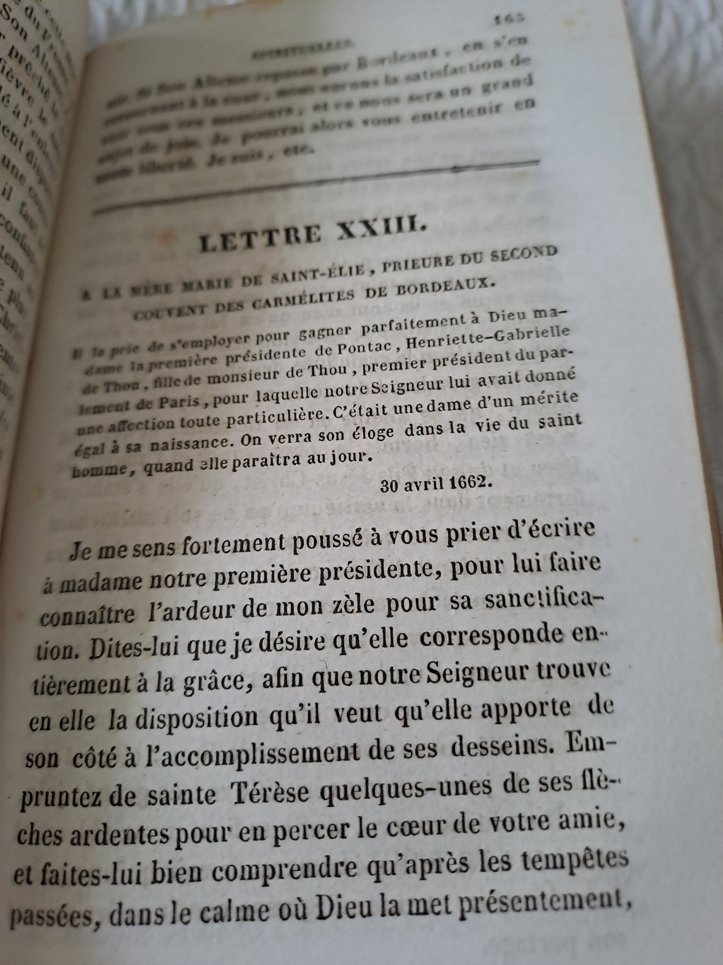 Livre. Lettres spirituelles par le Révérend Père J.  J.  Surin. 1846.