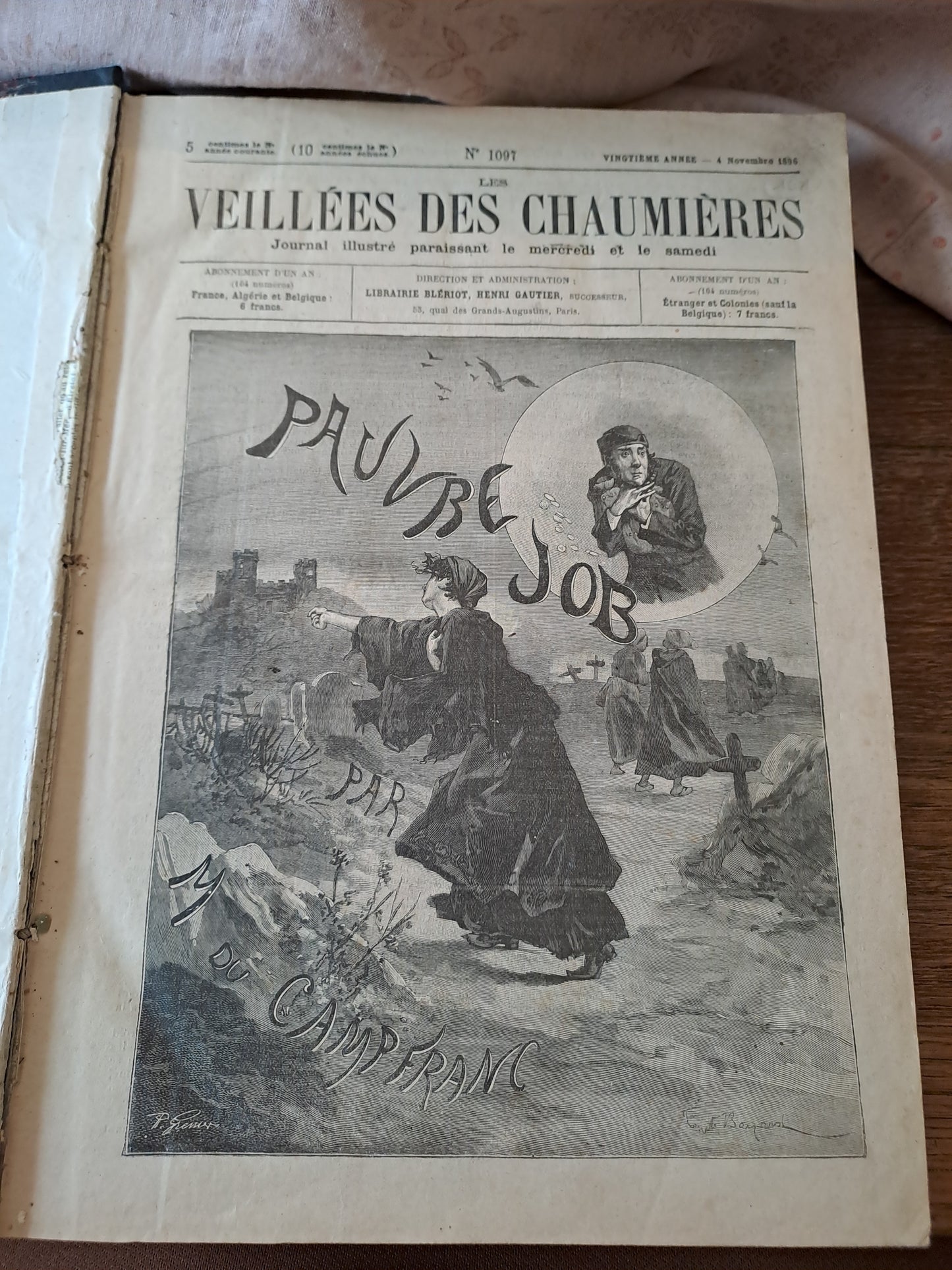 Revues "les veillées des chaumières " De novembre 1896 à octobre 1897. Ancien livre vintage.