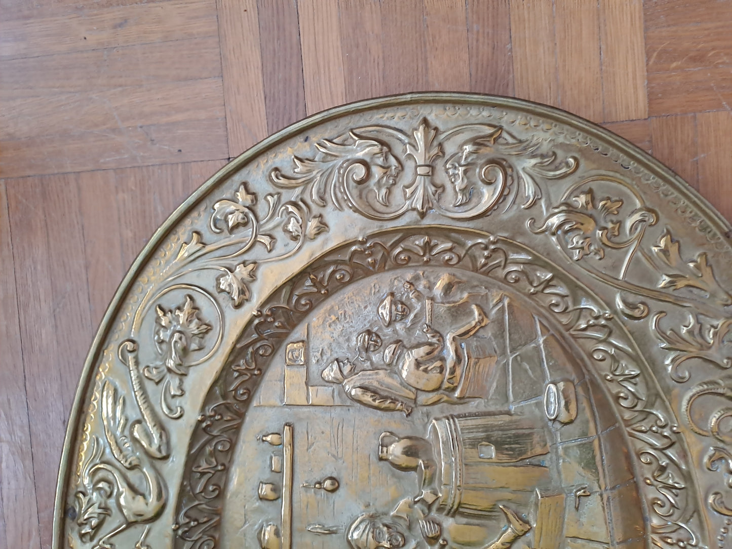 Plateau Murale Dans Le Goût de Teniers. Joueur de violon.