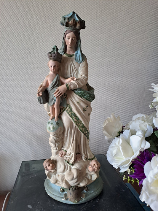 Statue representant Notre-Dame des Victoires. 45 cm. N°3. Ancien Vintage