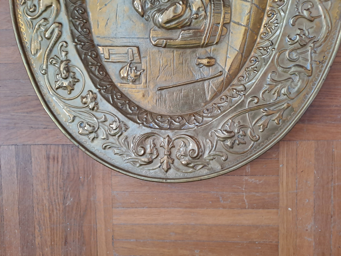 Plateau Murale Dans Le Goût de Teniers. Joueur de violon.