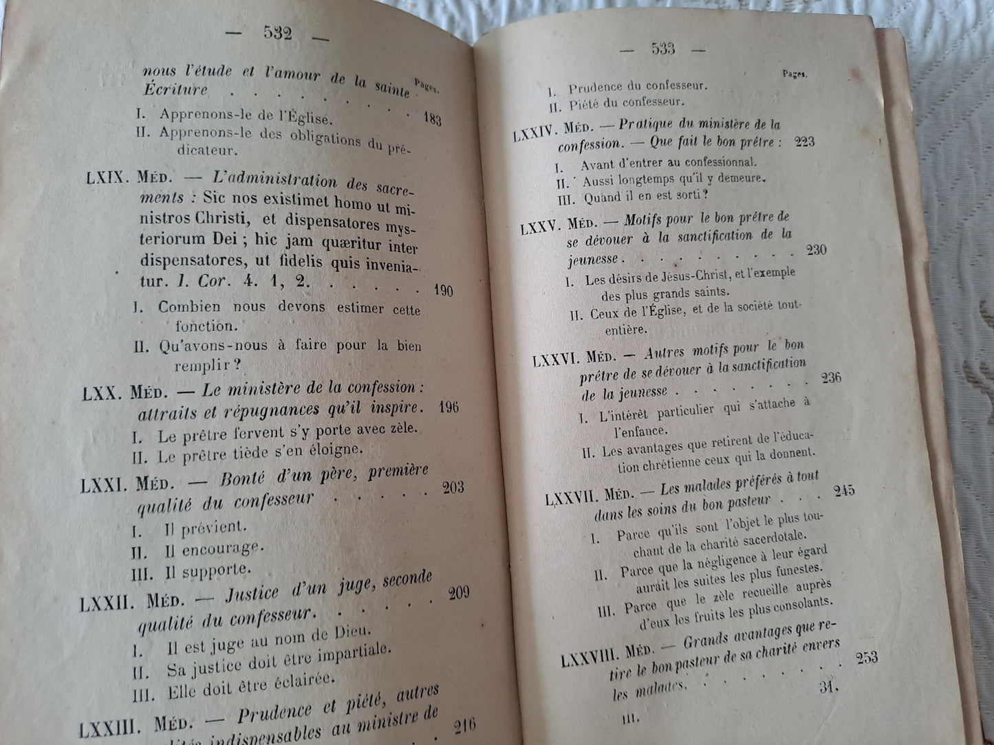 Nouveau cours de médiations sacerdotales. Par Chaignon. T3.  1871. Ancien livre vintage catholique.
