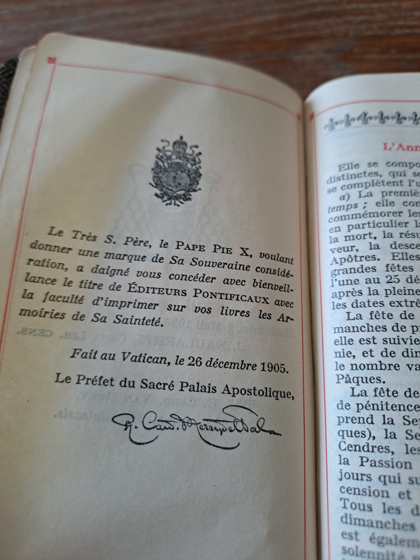 Missel vespéral des quatres saisons. Ete. Ancien livre de prières catholique.