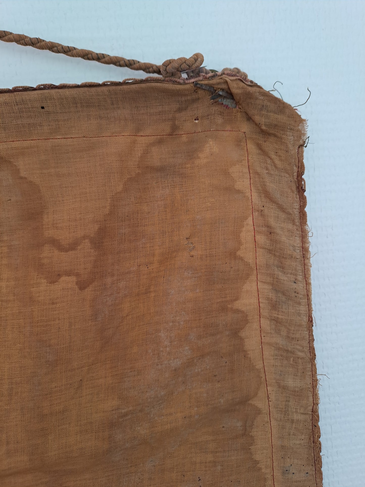 Bannière de processions. Vierge à la chaise d'après Raphaël. Ancien decoration vintage catholique.