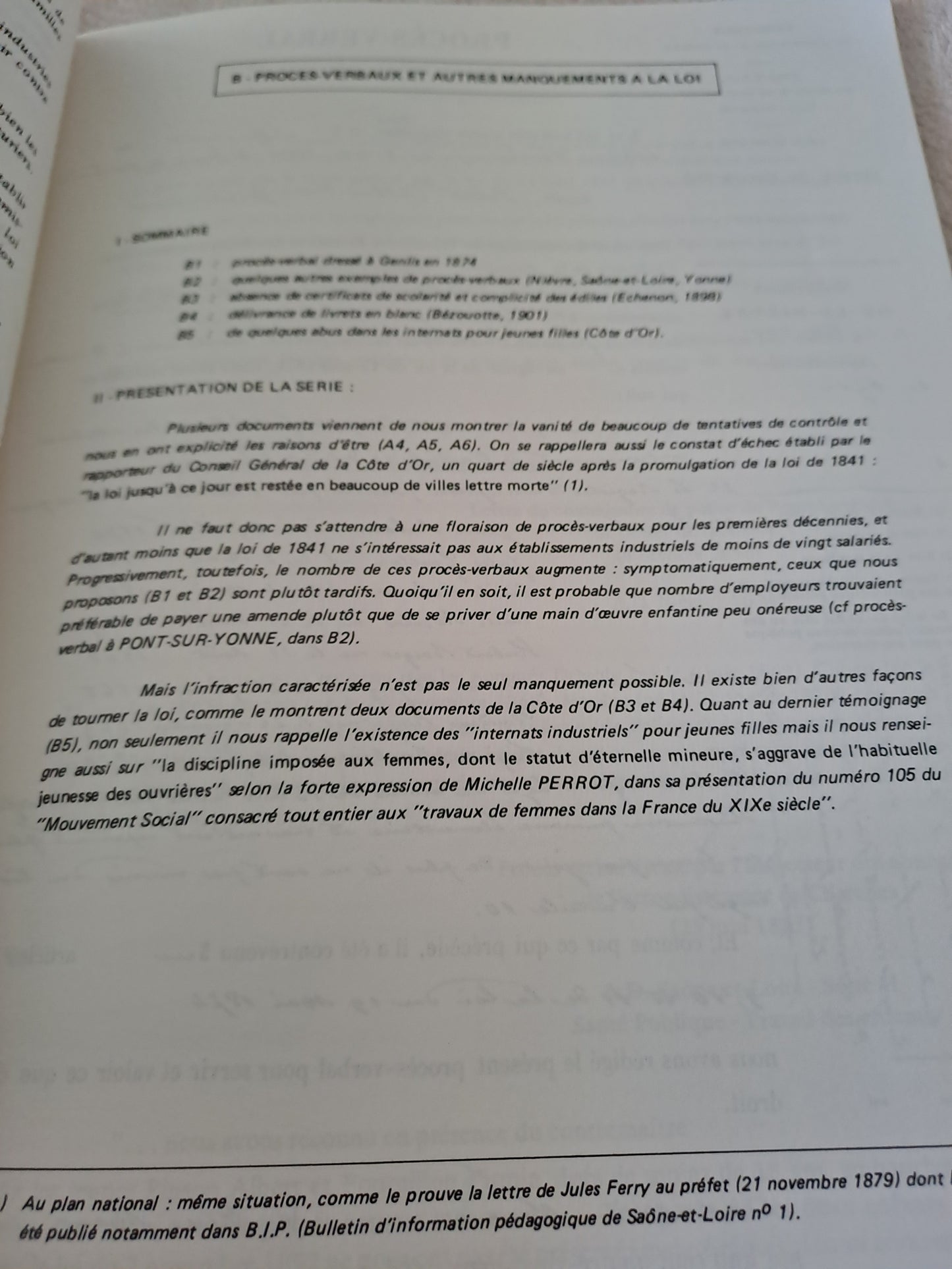 Livre. Le travail des enfants au XIXe siècle dans les industries de Bourgogne.