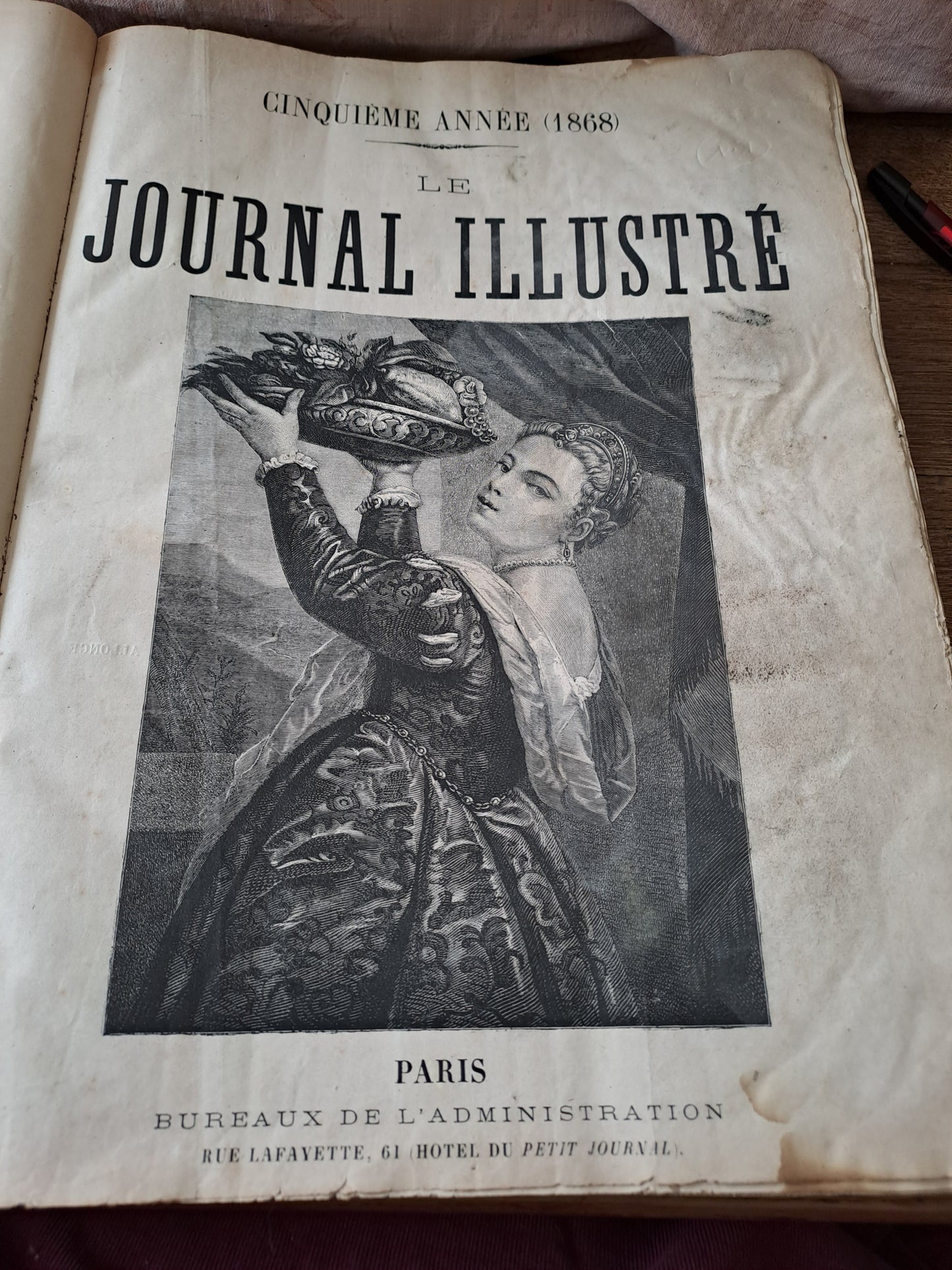 Revues " Le Journal illustré ". Année 1868. 5 eme année. Ancien livre vintage.