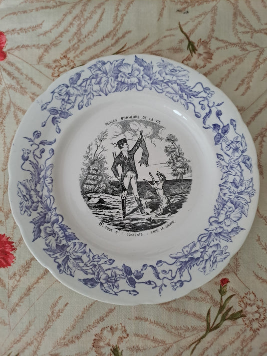 Assiette décorative Parlante. Les petits bonheurs de la vie. N°8. Choisy Le Roi.