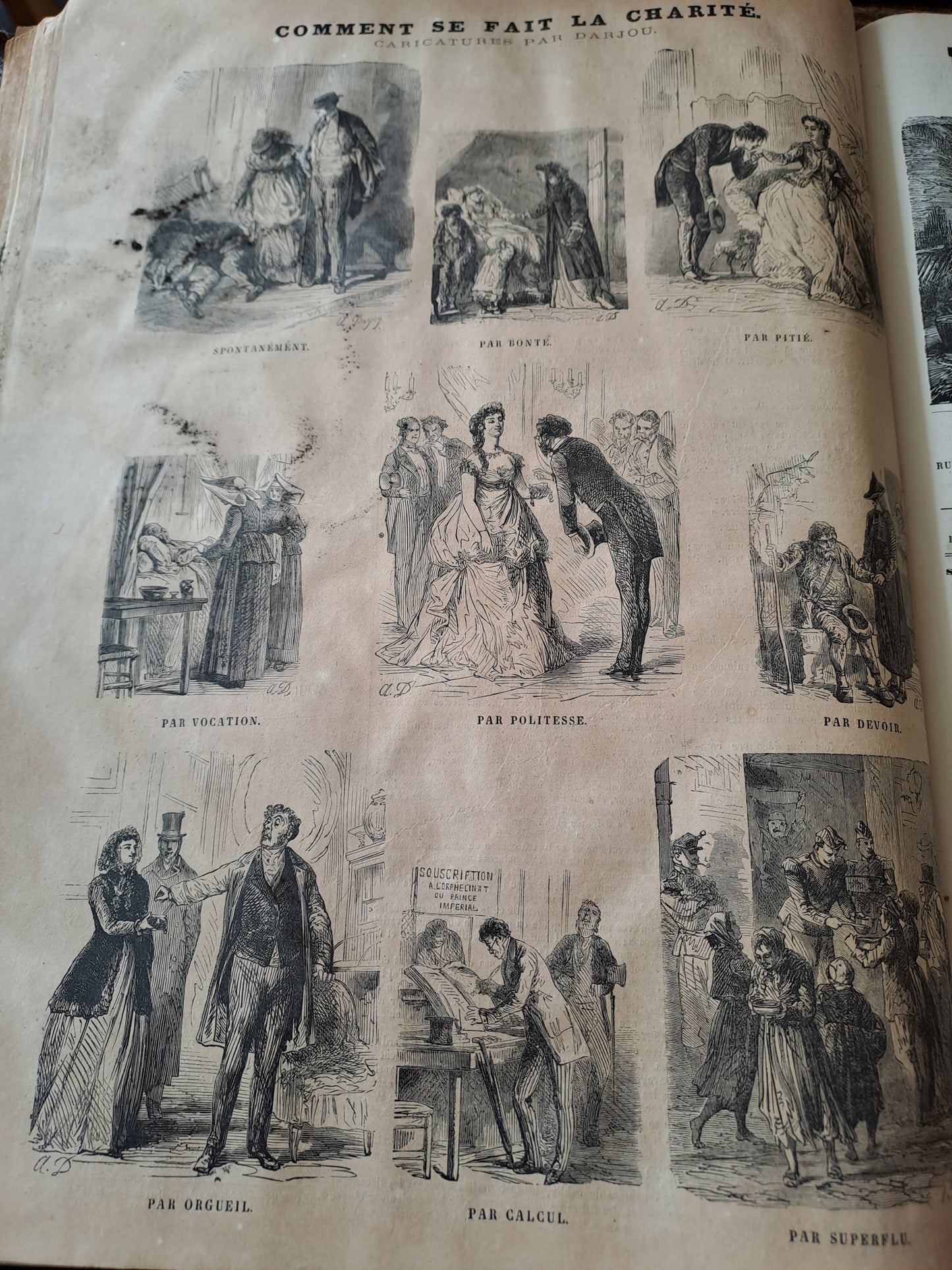 Revues " Le Journal illustré " pour l'année 1869. Ancien livre vintage.
