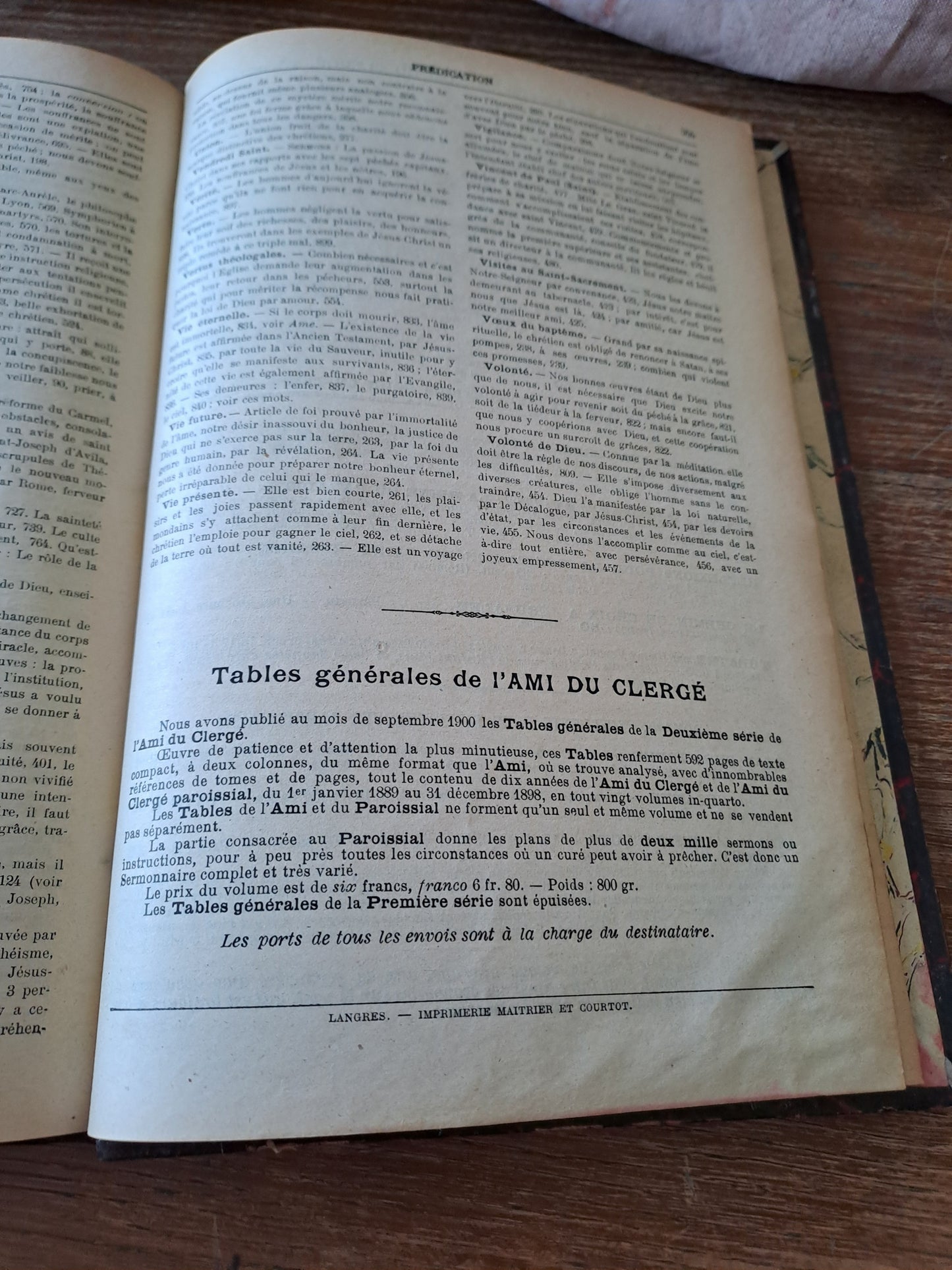 L'ami du clergé paroissial supplément à l'ami du clergé 1907. T19. Ancien livre vintage.